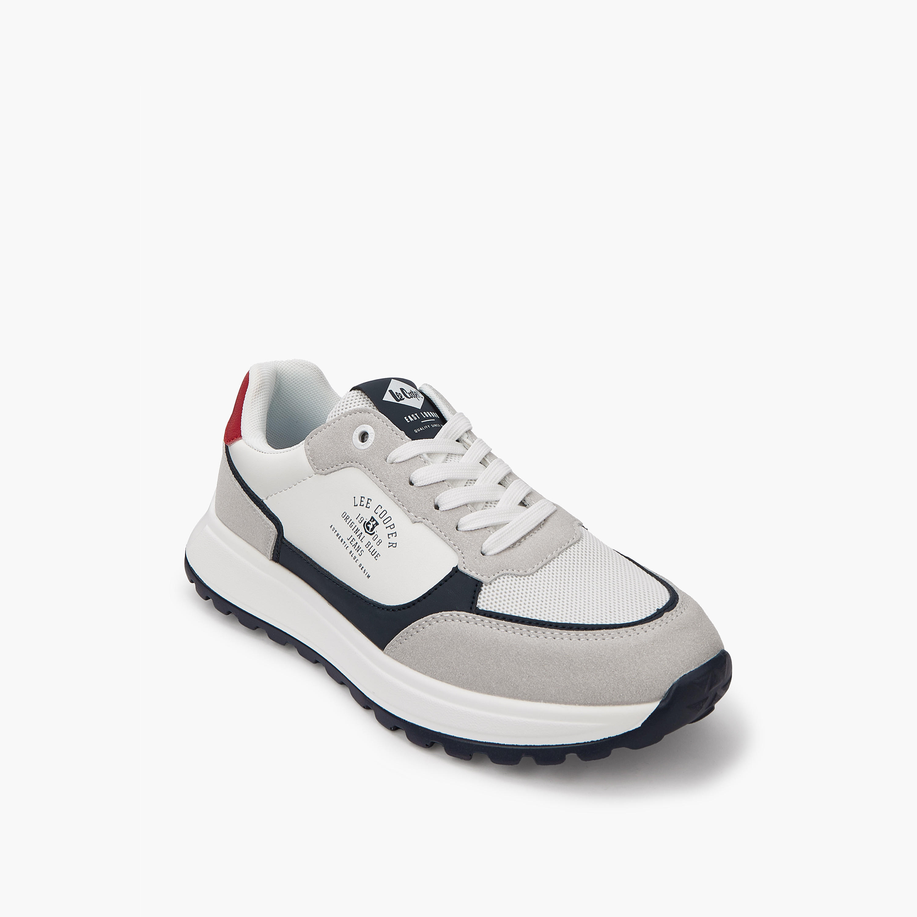 Lee Cooper Men's Panelled Lace-Up Ortholite Sneakers-men-shoes-sneakers-image-3