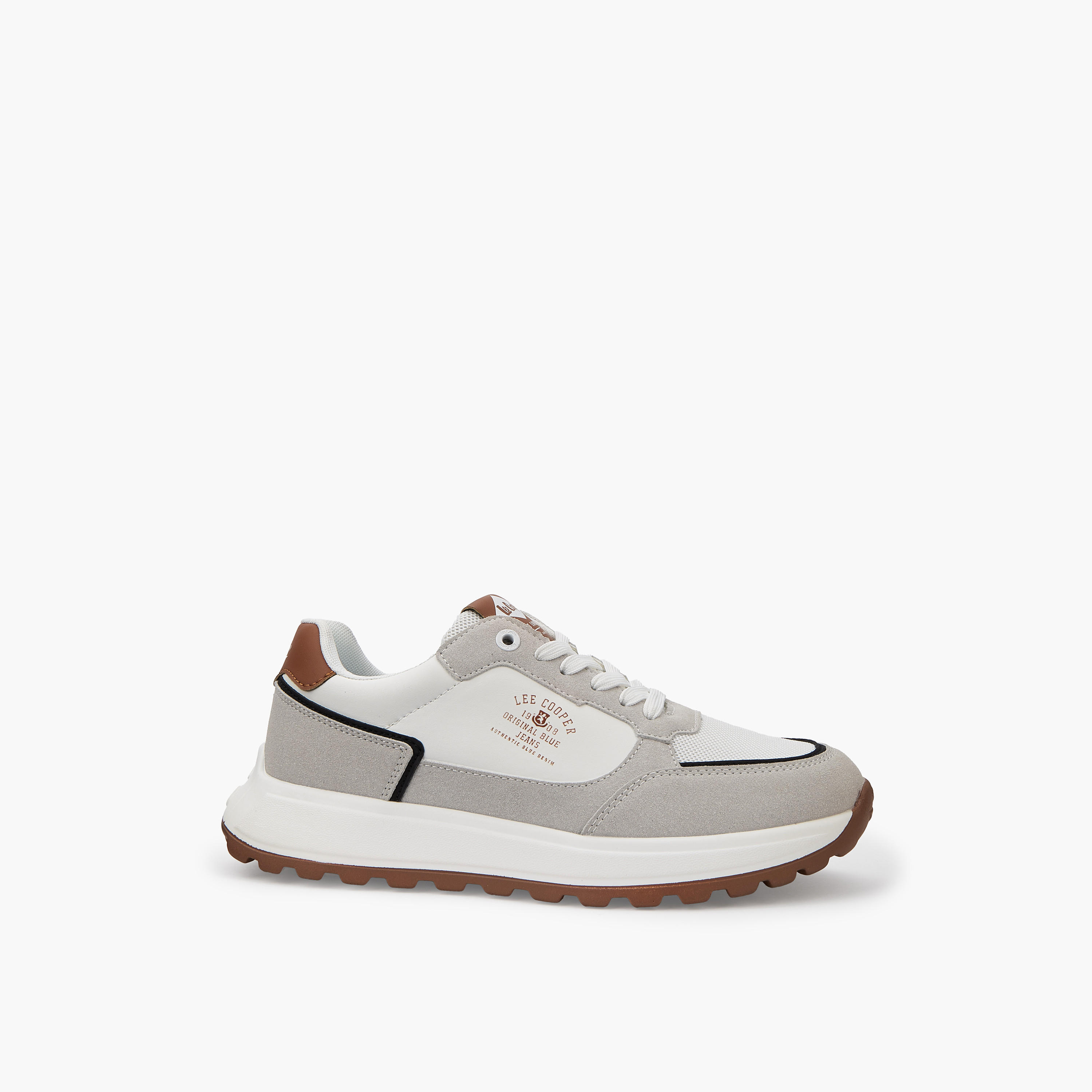 Lee Cooper Men's Panelled Lace-Up Ortholite Sneakers-men-shoes-sneakers-image-2