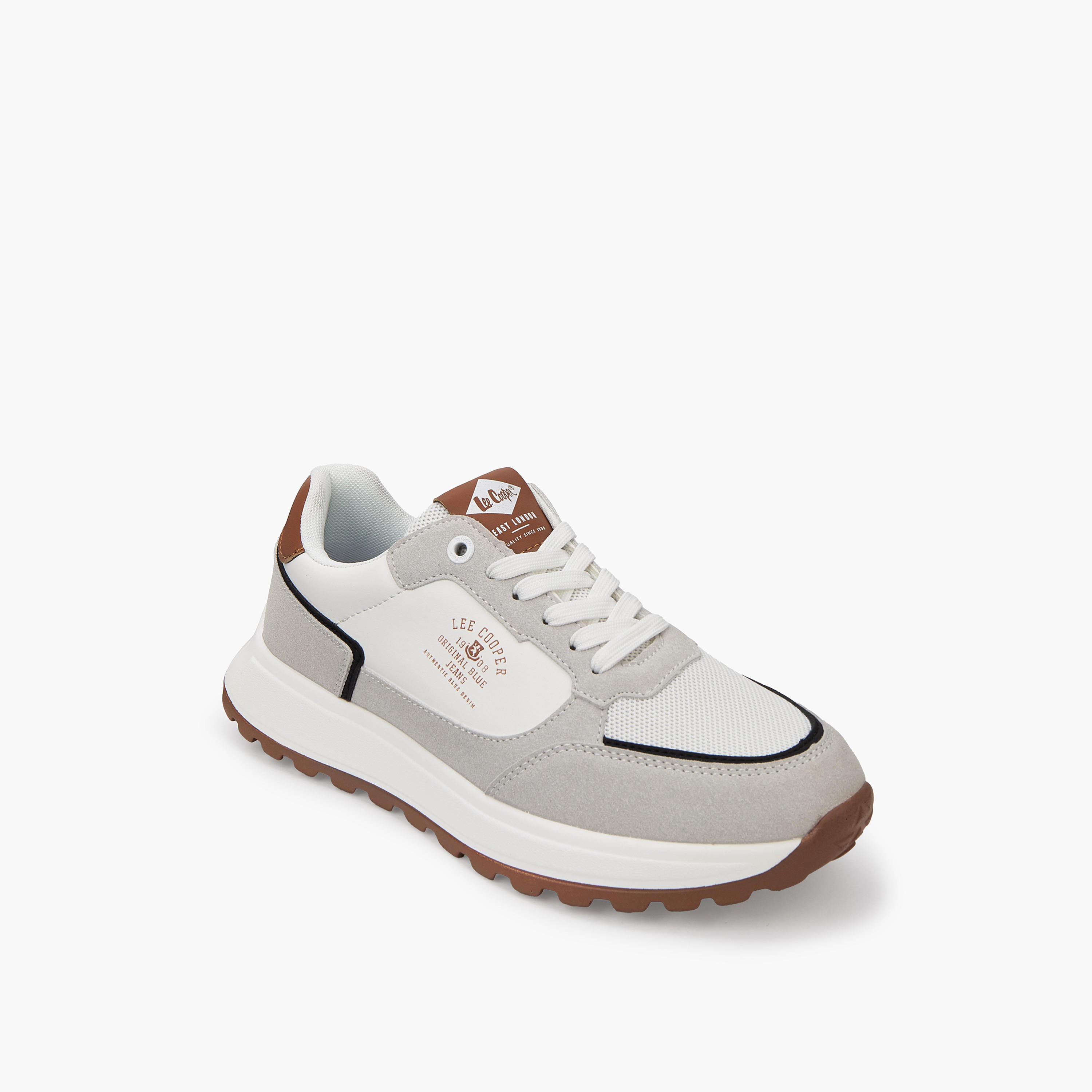 Lee Cooper Men's Panelled Lace-Up Ortholite Sneakers-men-shoes-sneakers-image-3
