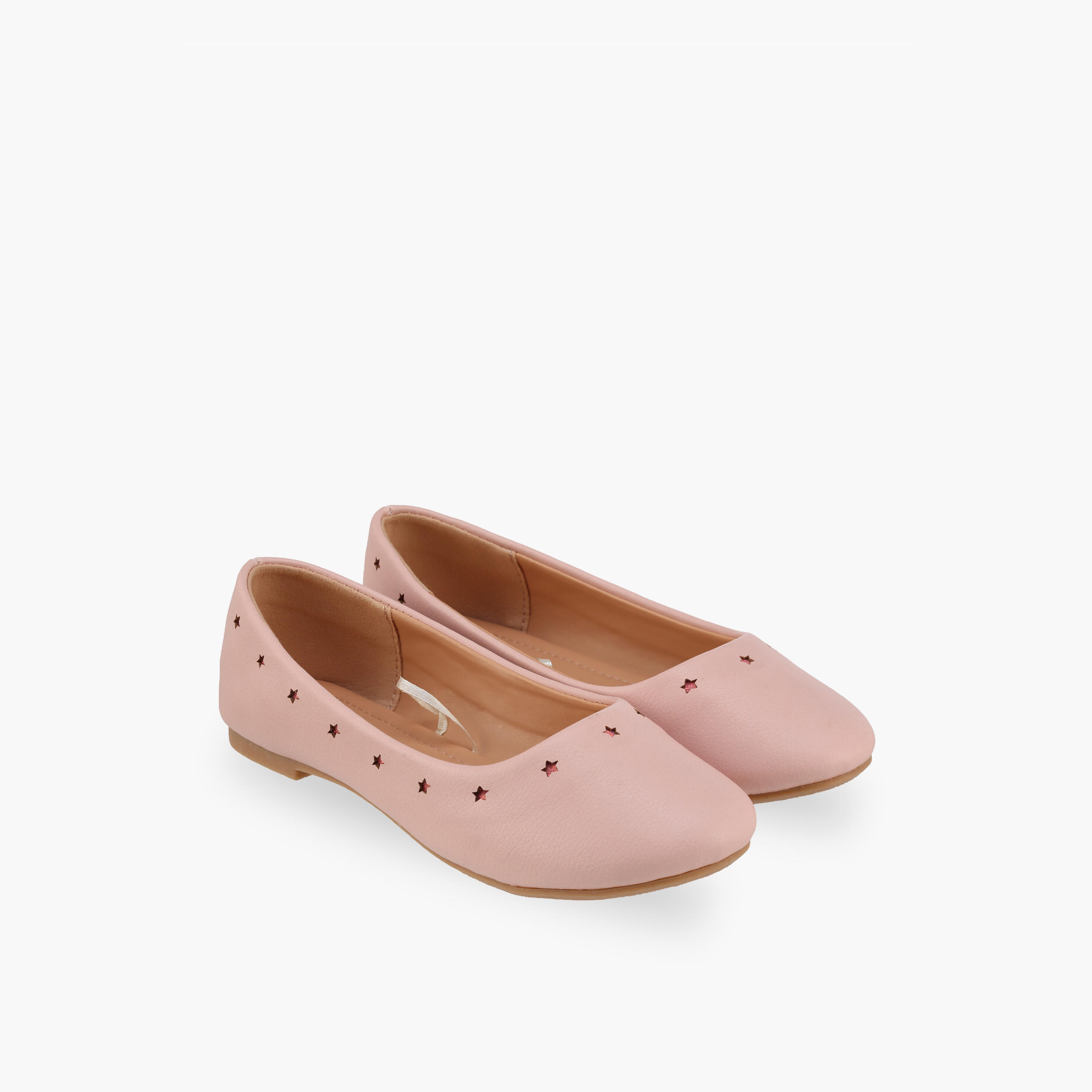 Flora Bella Girls Star Cutout Detail Ballerina Shoes-girls-shoes-ballerinas-image-1
