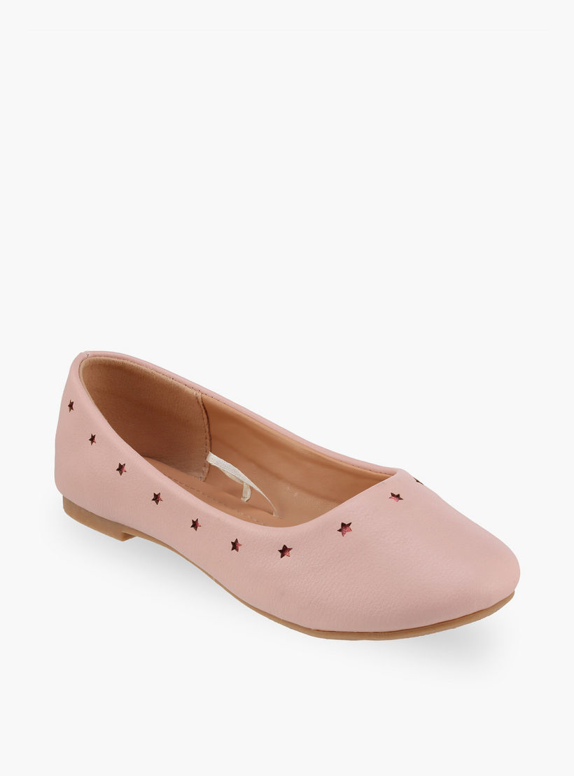 Flora Bella Girls Star Cutout Detail Ballerina Shoes-girls-shoes-ballerinas-image-2