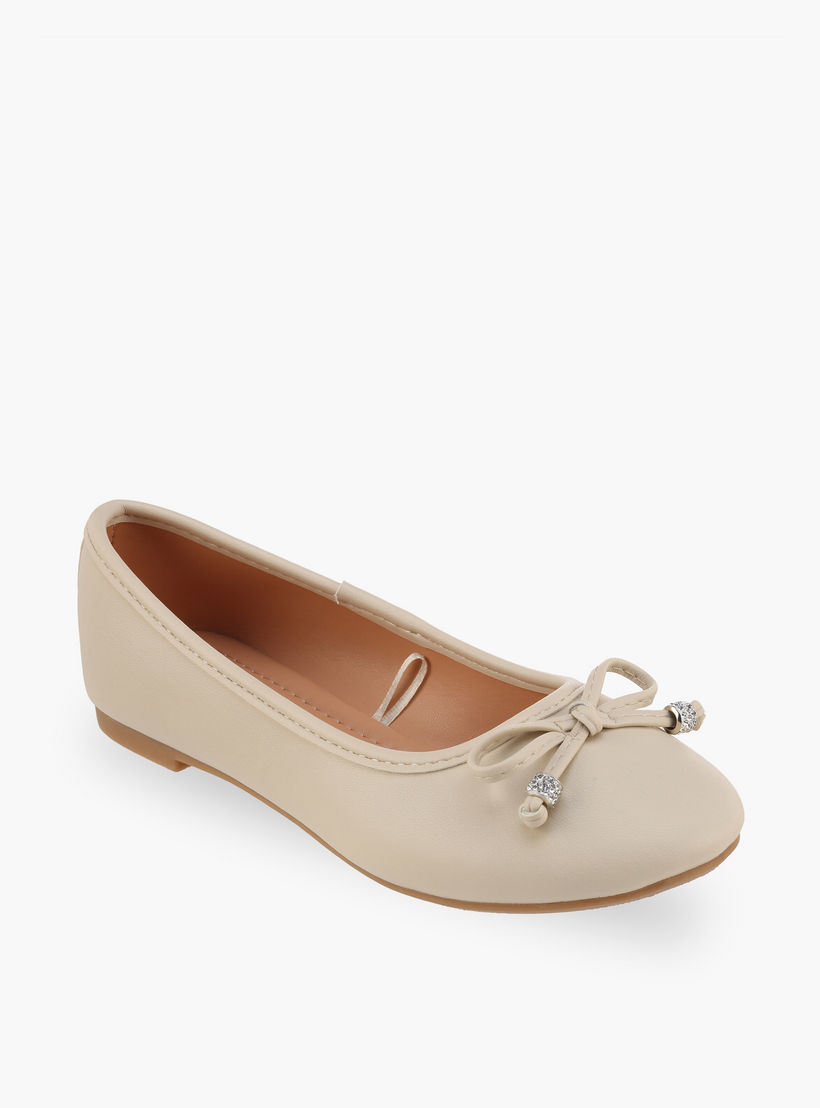 Flora Bella Girls Bow Applique Ballerina Shoes-girls-shoes-ballerinas-image-2