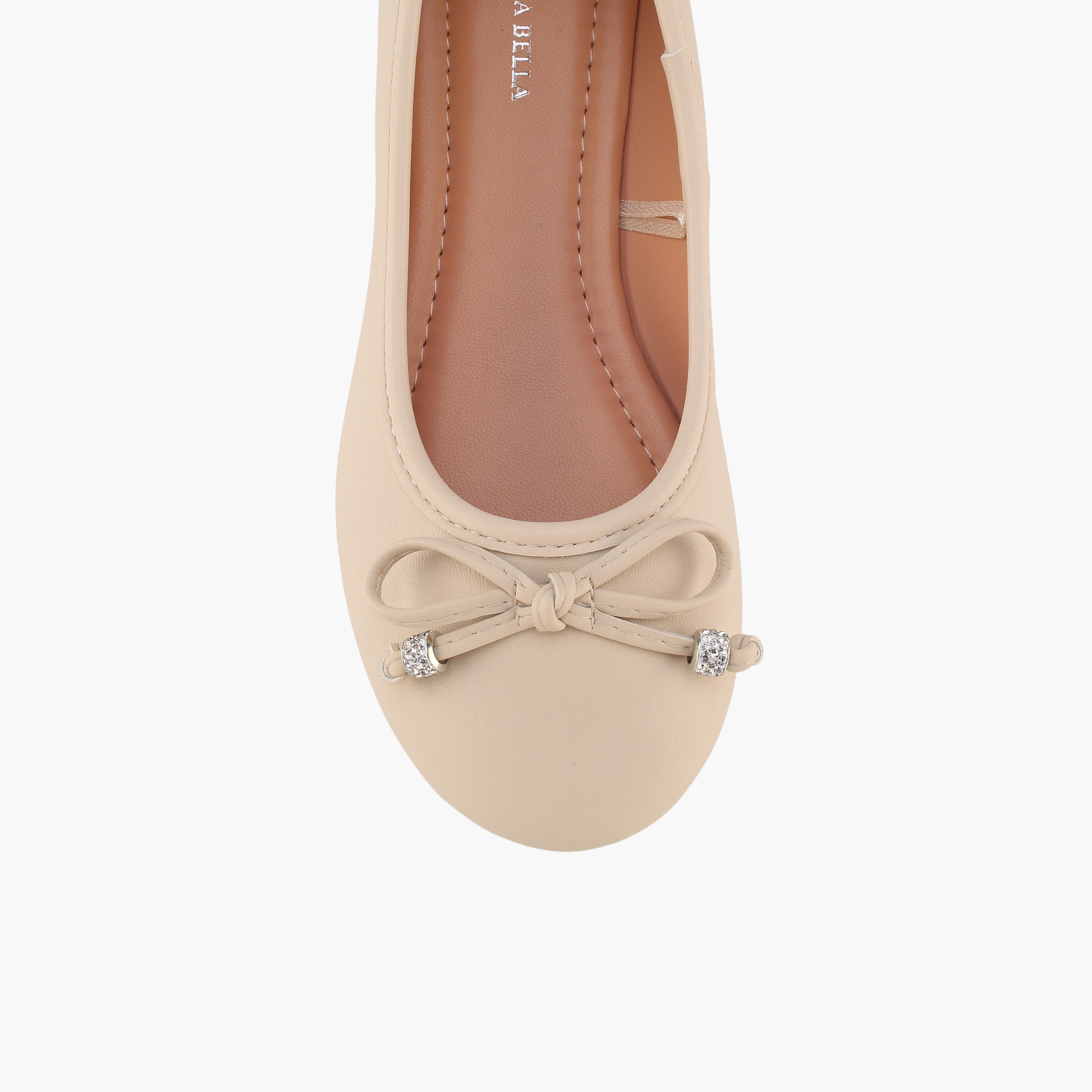 Flora Bella Girls Bow Applique Ballerina Shoes-girls-shoes-ballerinas-image-4