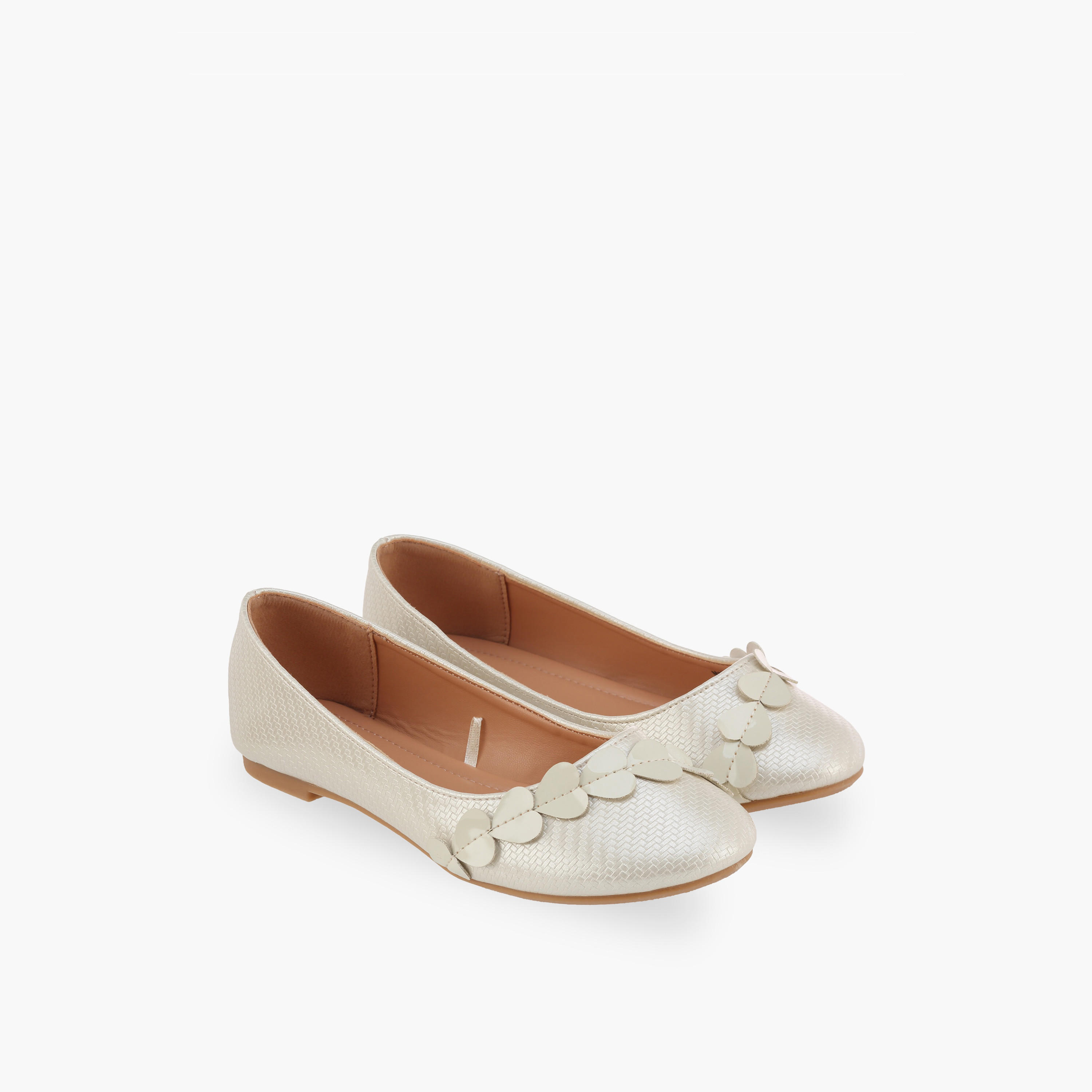 حذاء باليرينا بتفاصيل زخارف للبنات من فلورا بيلا-girls-shoes-ballerinas-image-1