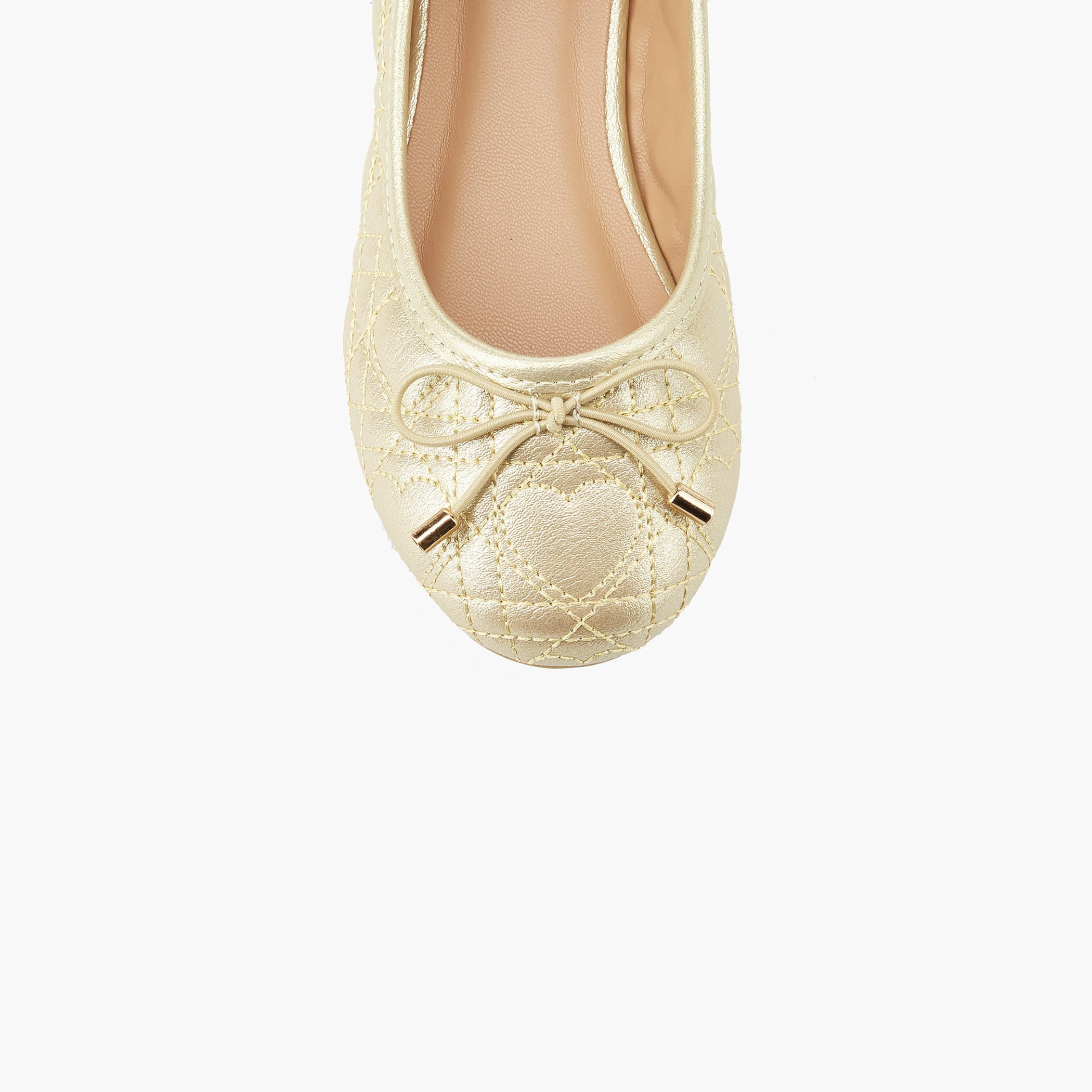 Little Missy Girls' Quilted Ballerina Shoes-girls-shoes-ballerinas-image-4