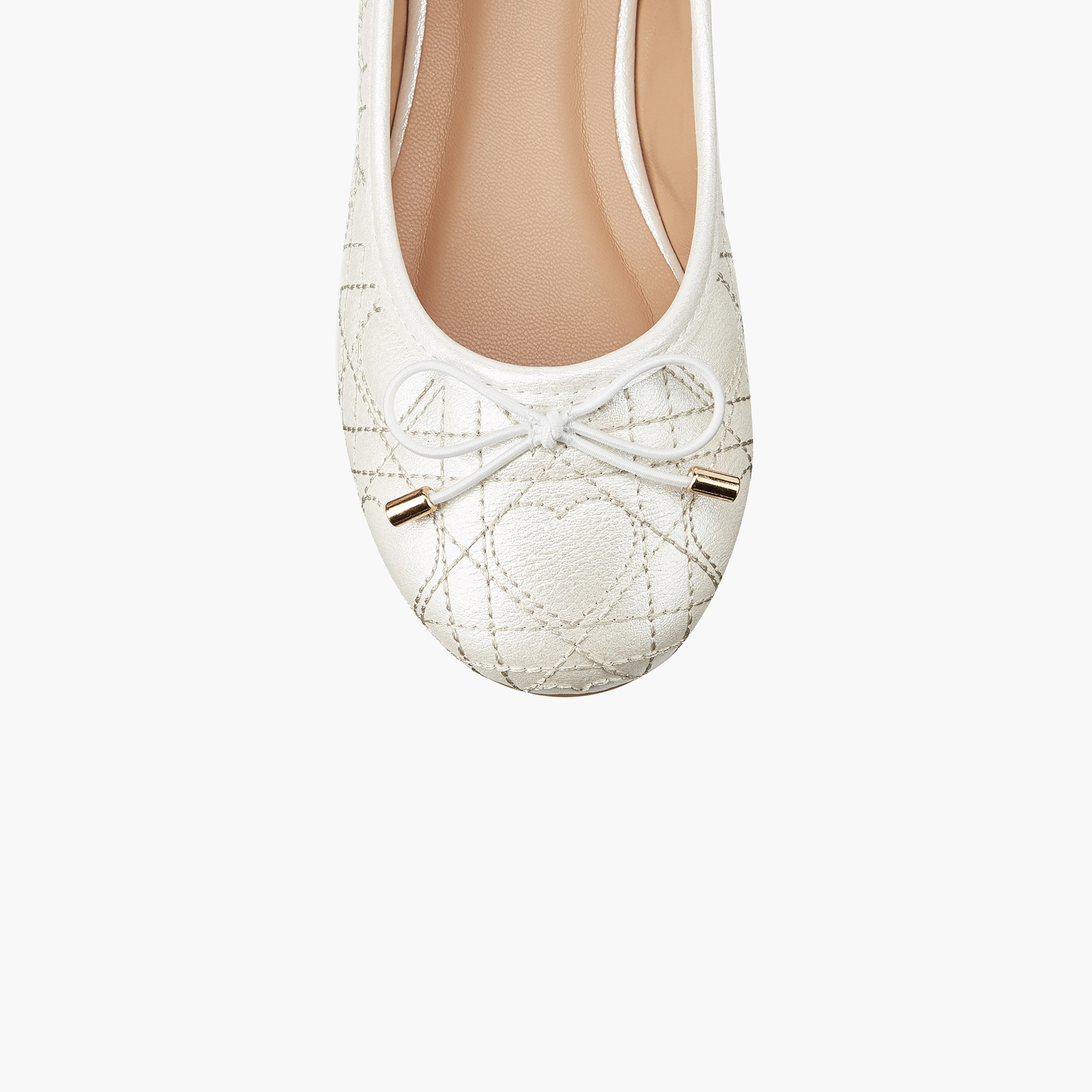 Little Missy Girls' Quilted Ballerina Shoes-girls-shoes-ballerinas-image-4