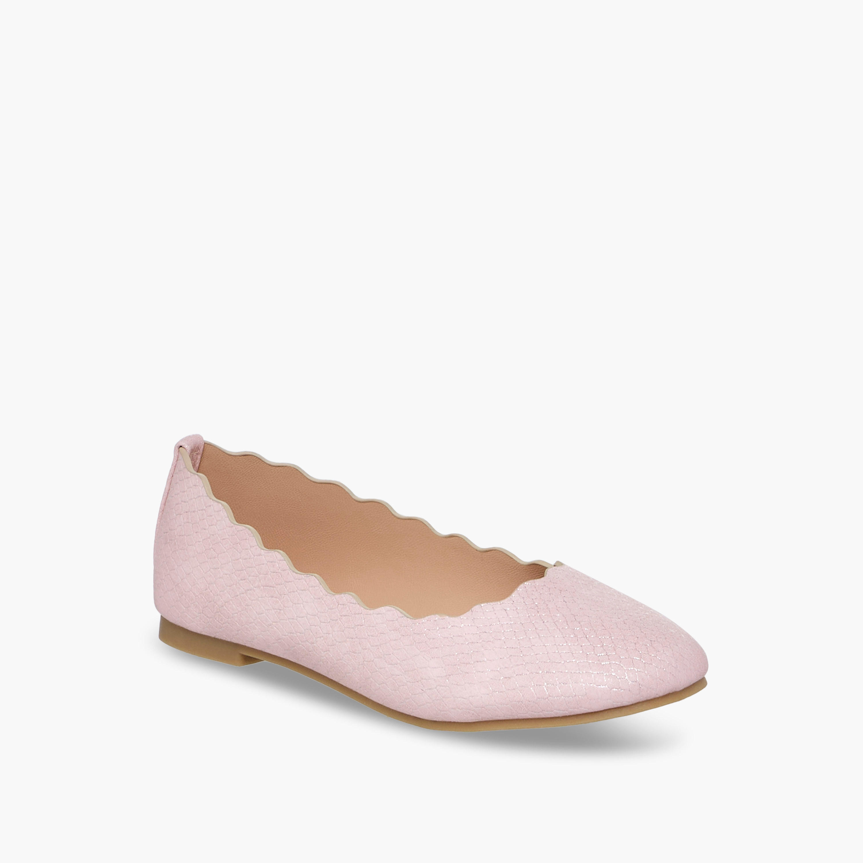 Little Missy Textured Slip-On Ballerina Shoes-girls-shoes-ballerinas-image-2