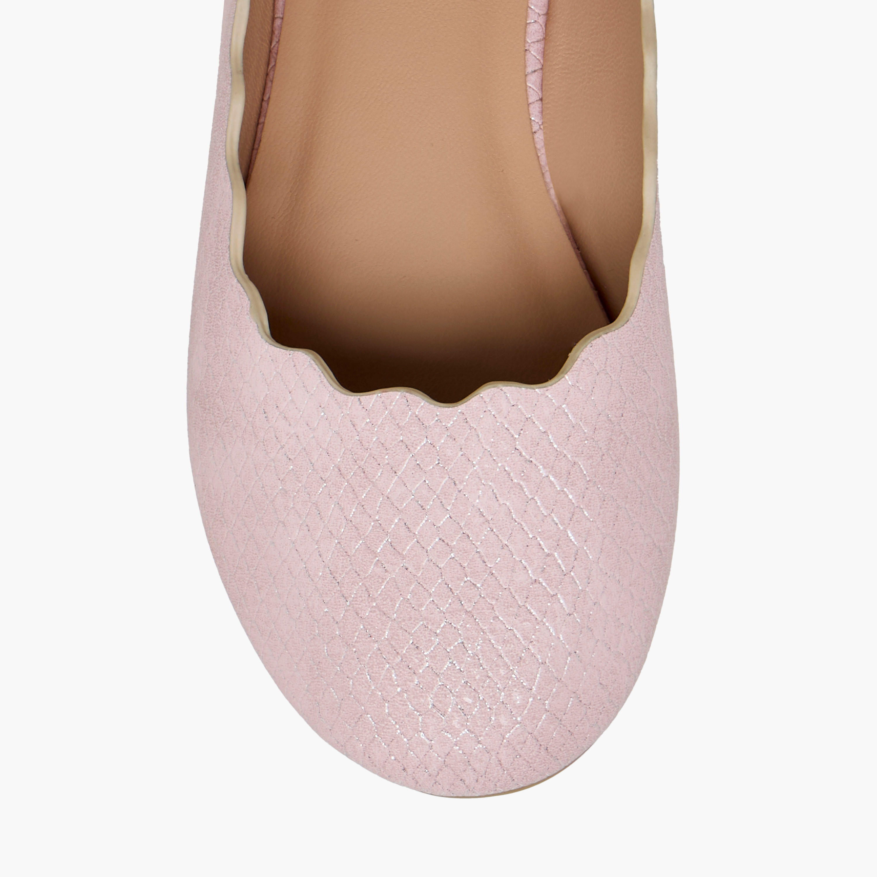 Little Missy Textured Slip-On Ballerina Shoes-girls-shoes-ballerinas-image-4