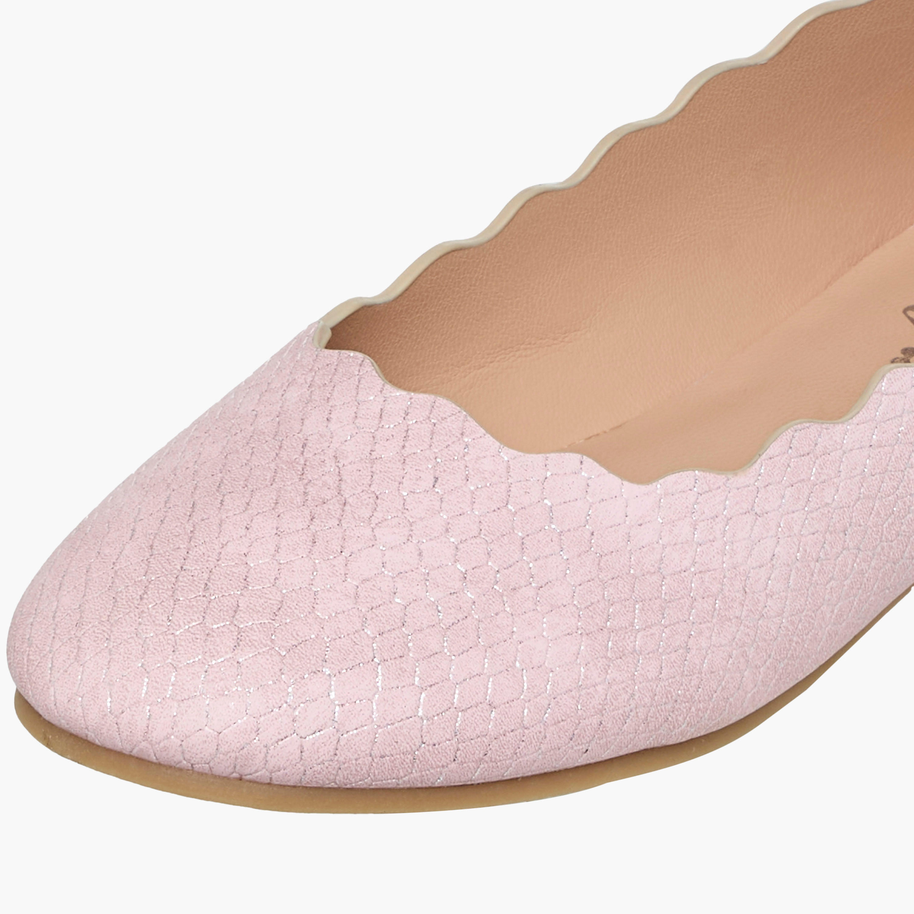 Little Missy Textured Slip-On Ballerina Shoes-girls-shoes-ballerinas-image-6