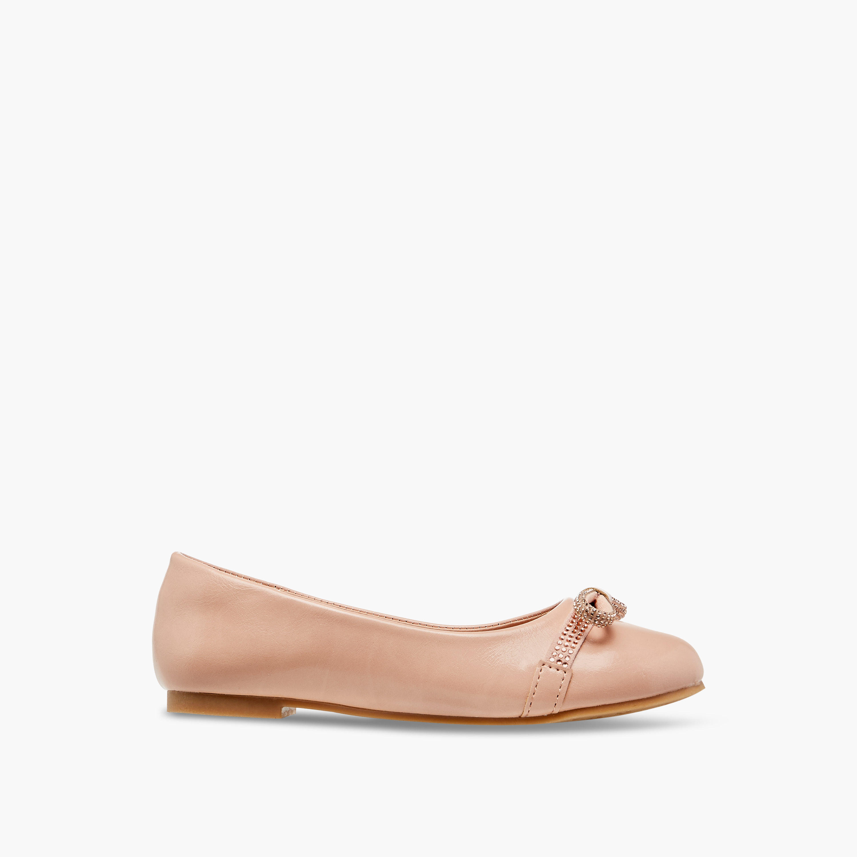 Little Missy Bow Embellished Ballerina Shoes-girls-shoes-ballerinas-image-3