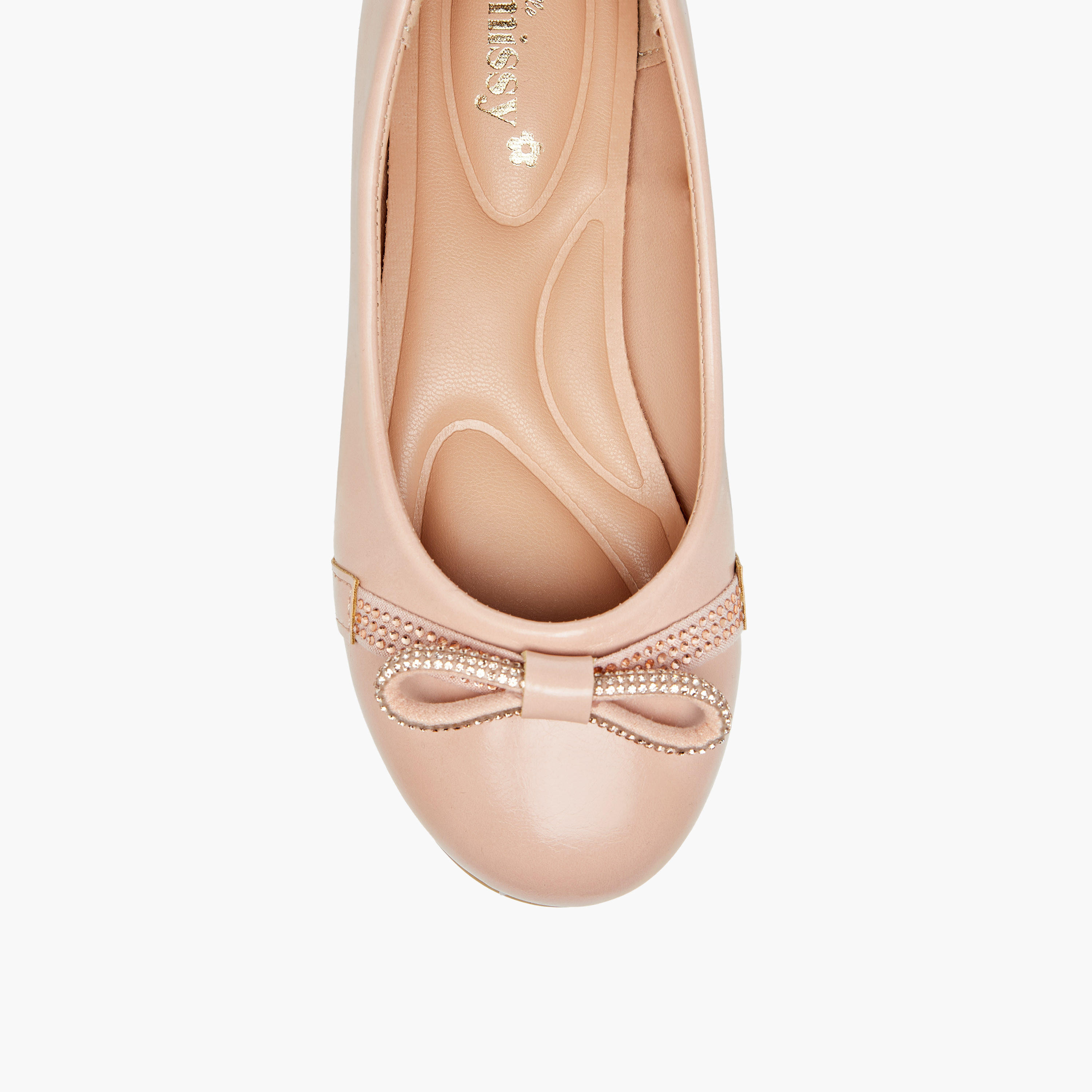 Little Missy Bow Embellished Ballerina Shoes-girls-shoes-ballerinas-image-4
