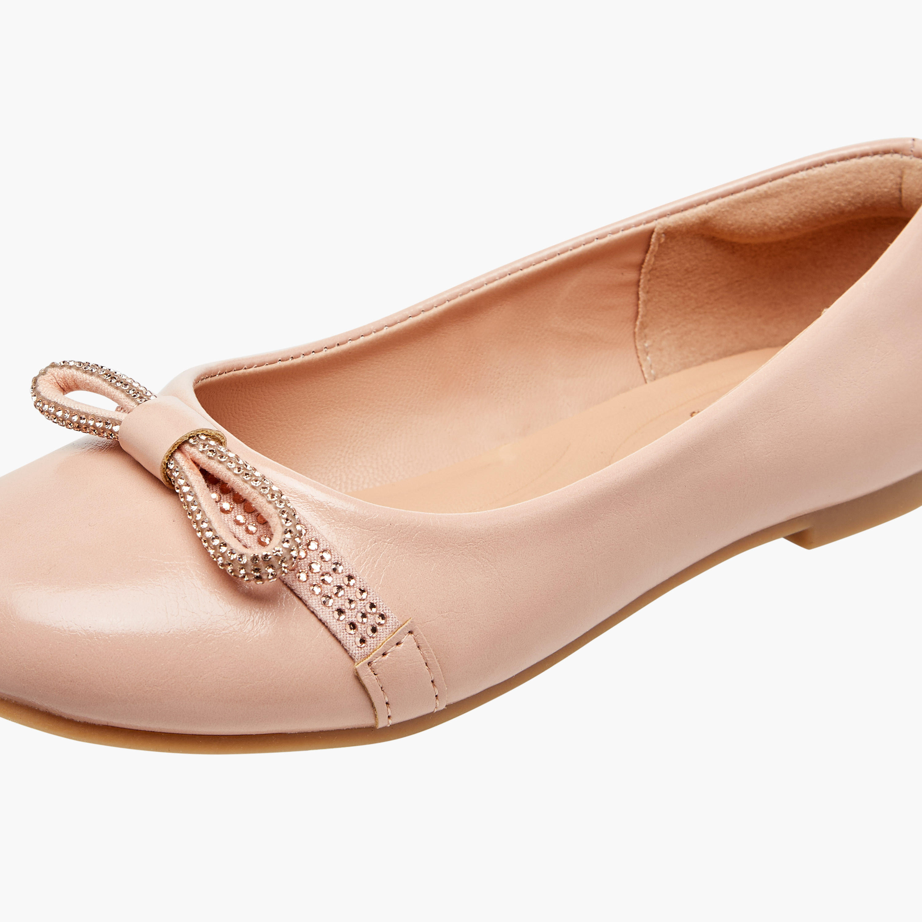 Little Missy Bow Embellished Ballerina Shoes-girls-shoes-ballerinas-image-6