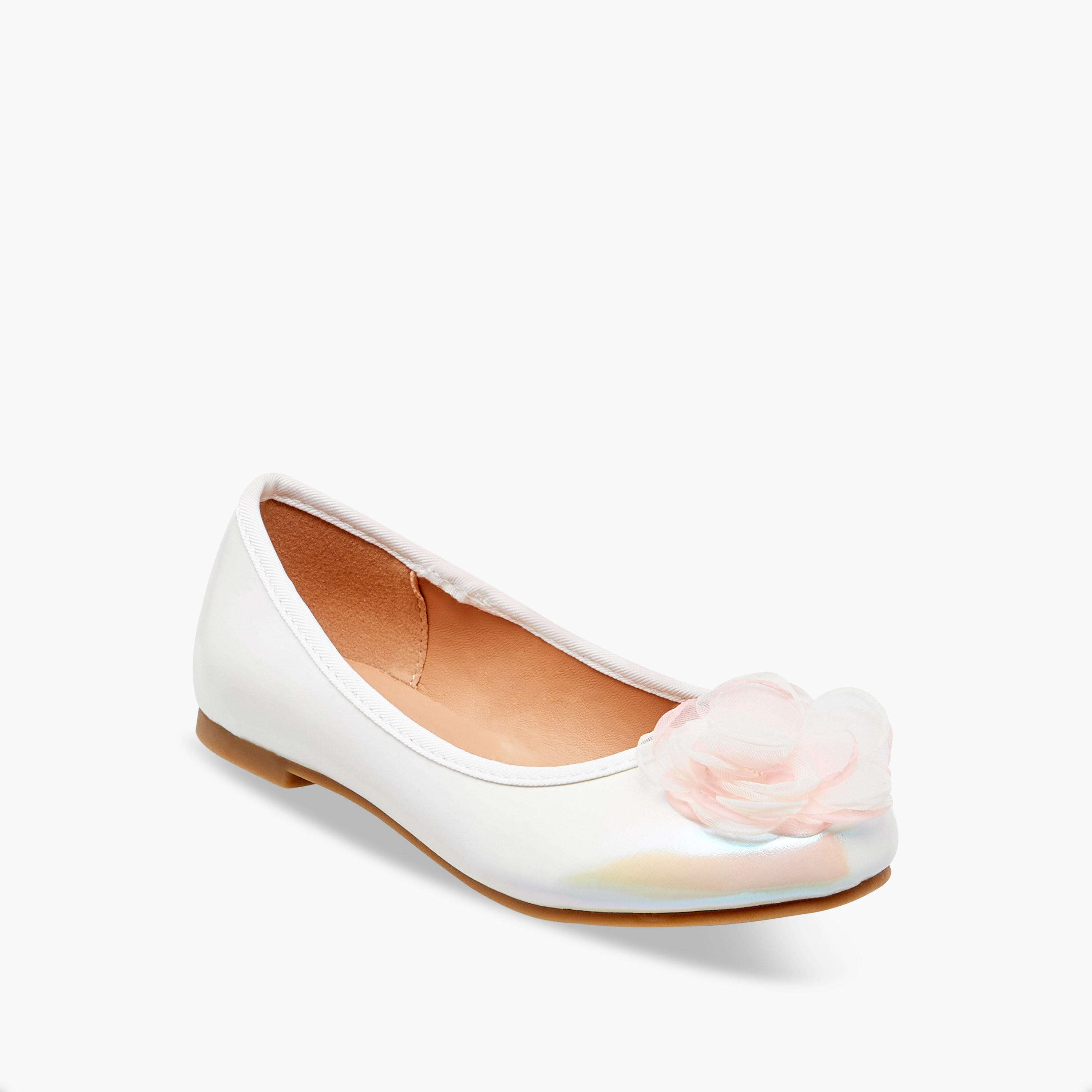 Little Missy Floral Accent Slip-On Ballerina Shoes-girls-shoes-ballerinas-image-2