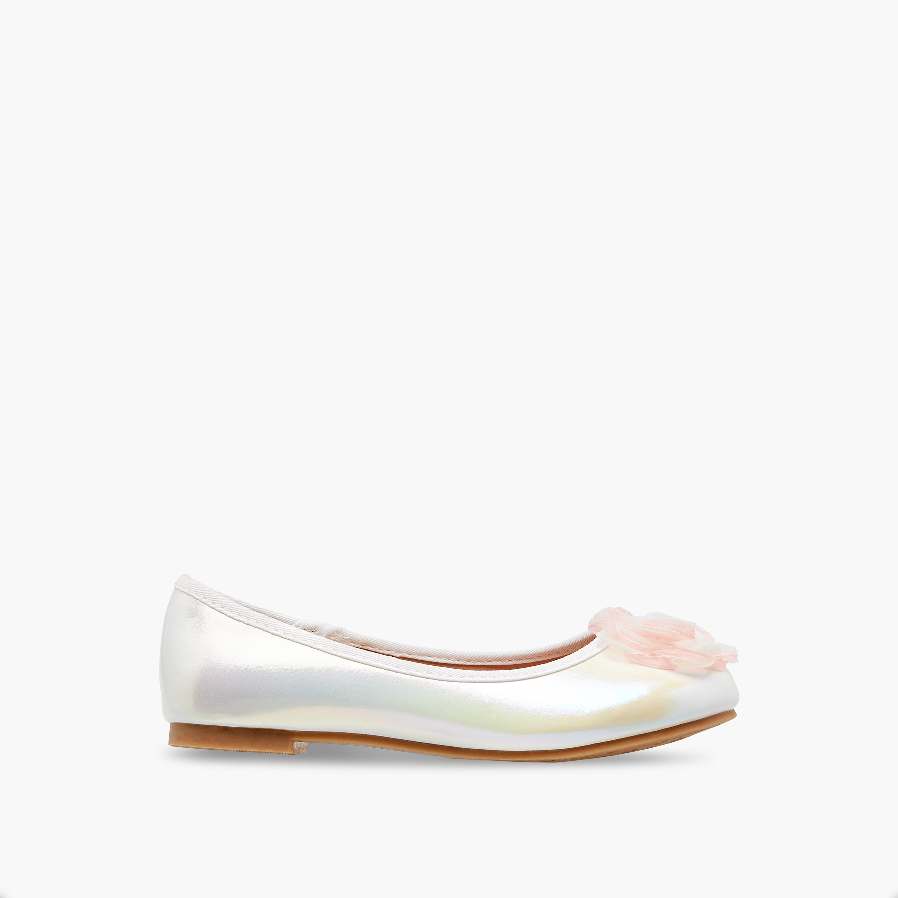 Little Missy Floral Accent Slip-On Ballerina Shoes-girls-shoes-ballerinas-image-3