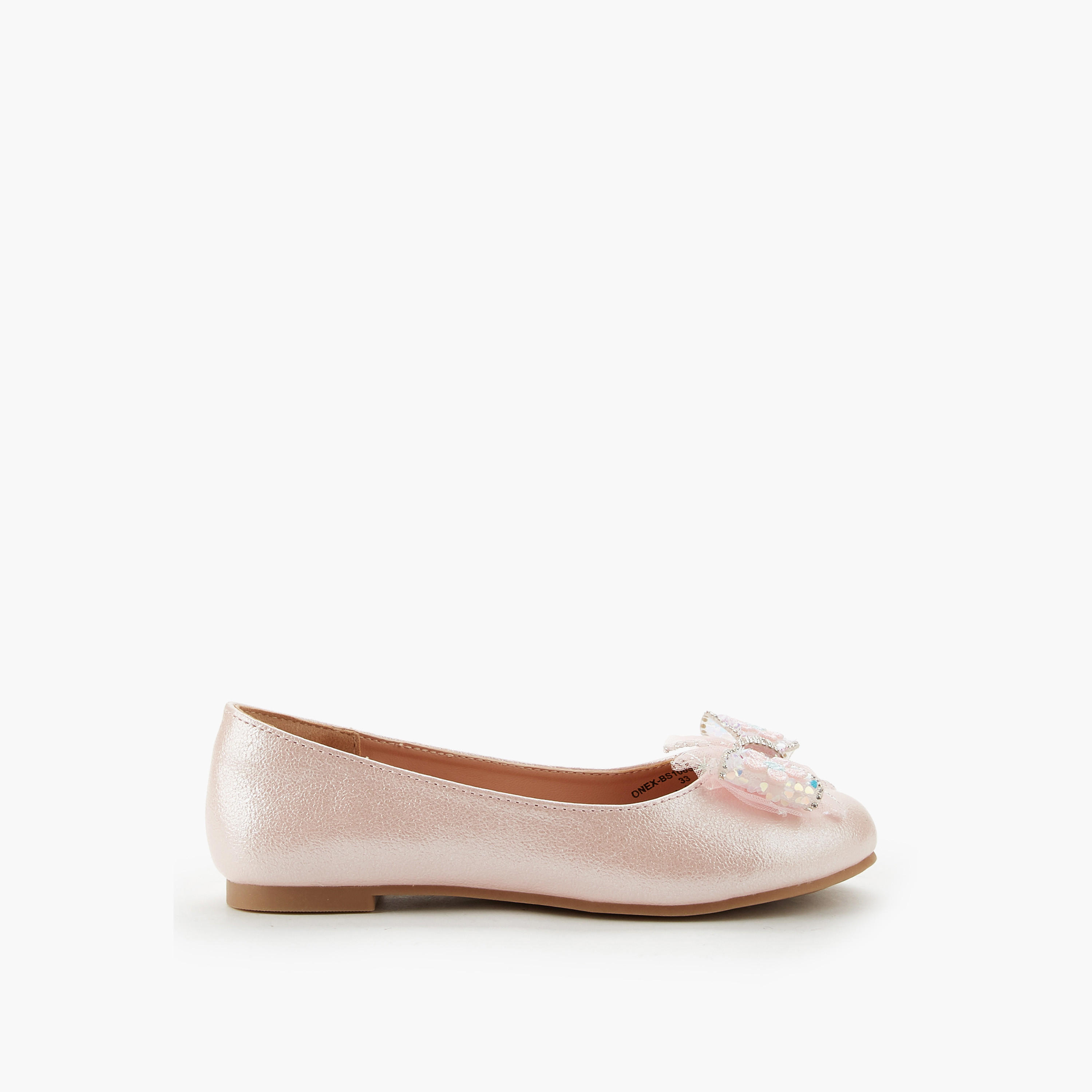 Celeste Girls Bow Embellished Ballerina Shoes-girls-shoes-ballerinas-image-2