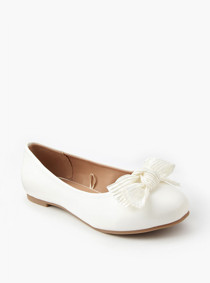 حذاء باليرينا بتفاصيل فيونكة للبنات من ليتل ميسي-girls-shoes-ballerinas-image-3