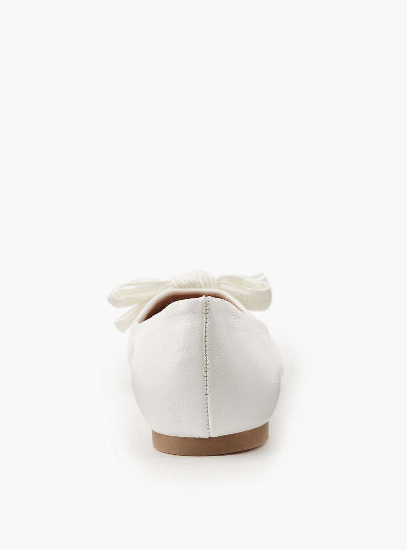 حذاء باليرينا بتفاصيل فيونكة للبنات من ليتل ميسي-girls-shoes-ballerinas-image-5