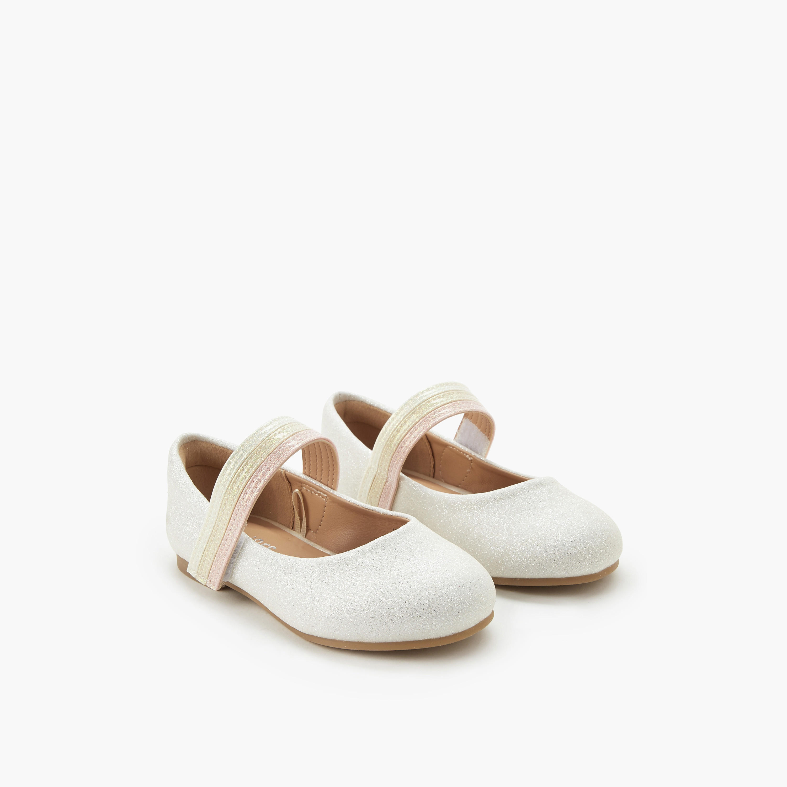 Juniors Girls Hook and Loop Ballerina Shoes-girls-shoes-ballerinas-image-1