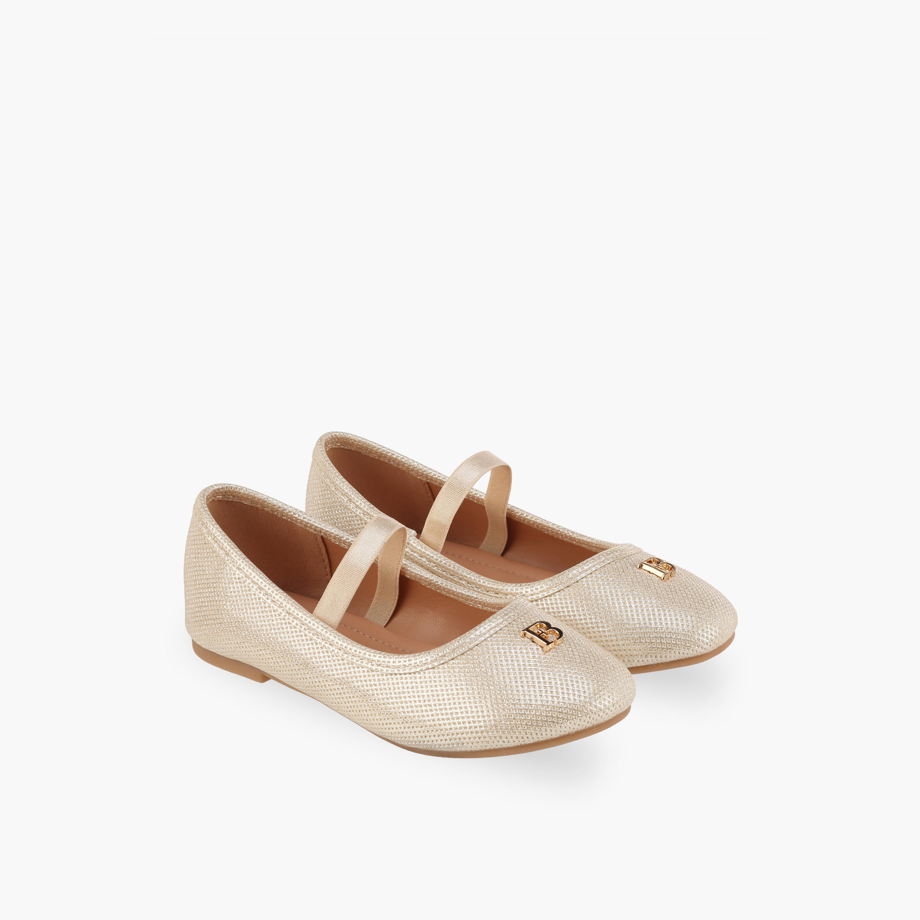 Flora Bella Girls Elasticated Strap Ballerina Shoes-girls-shoes-ballerinas-image-1