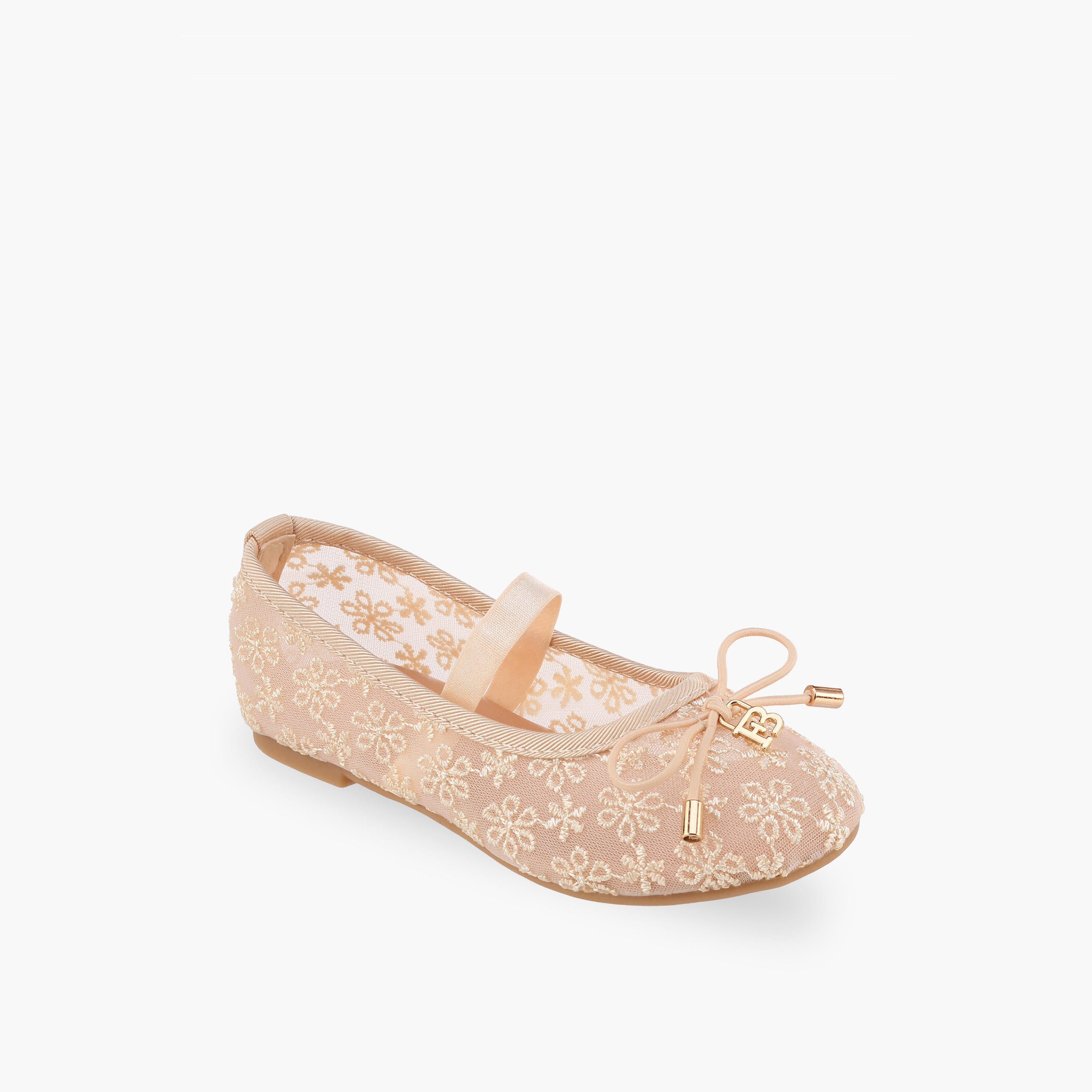 Flora Bella Girls Embroidered Ballerina Shoes-girls-shoes-ballerinas-image-2
