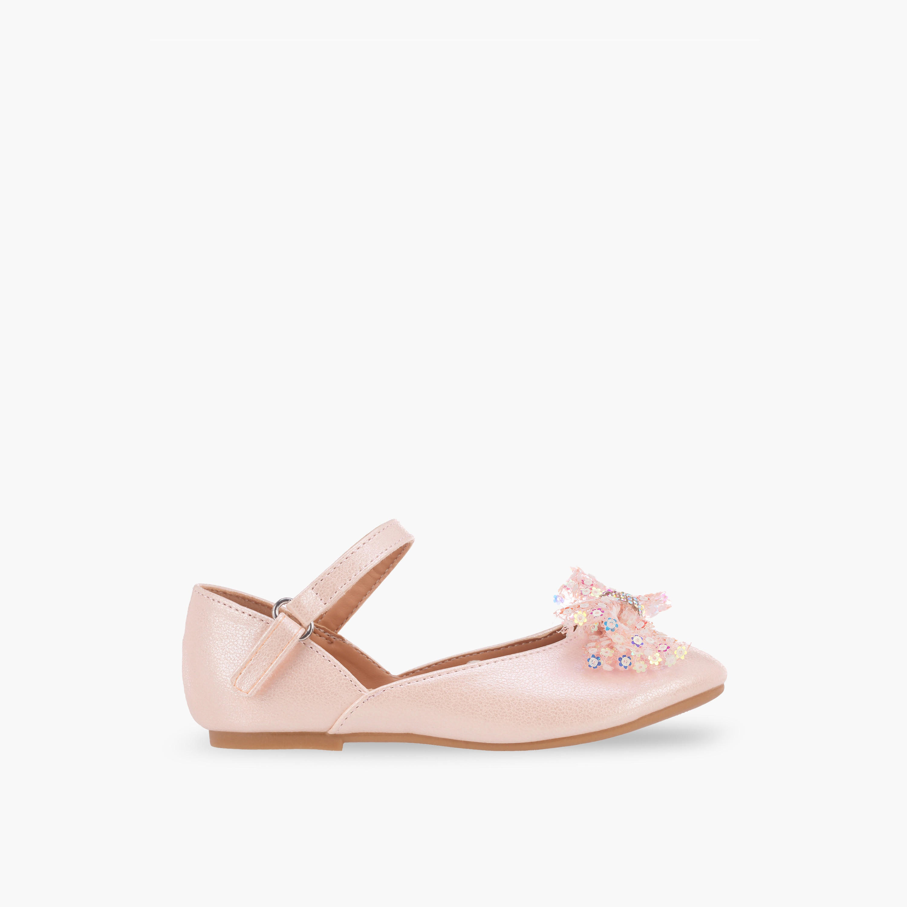 Flora Bella Girls Hook & Loop Ballerina Shoes-girls-shoes-ballerinas-image-3
