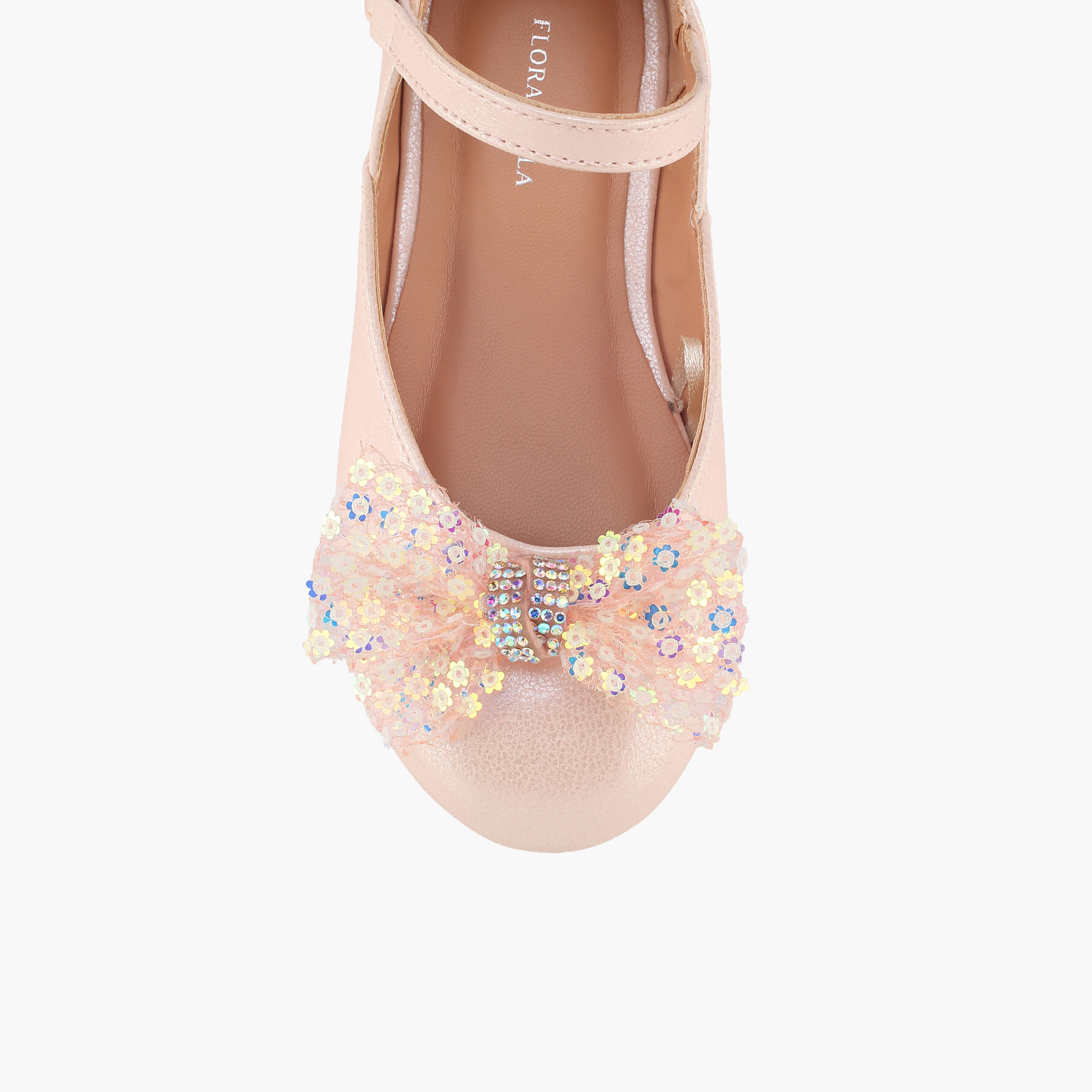 Flora Bella Girls Hook & Loop Ballerina Shoes-girls-shoes-ballerinas-image-4