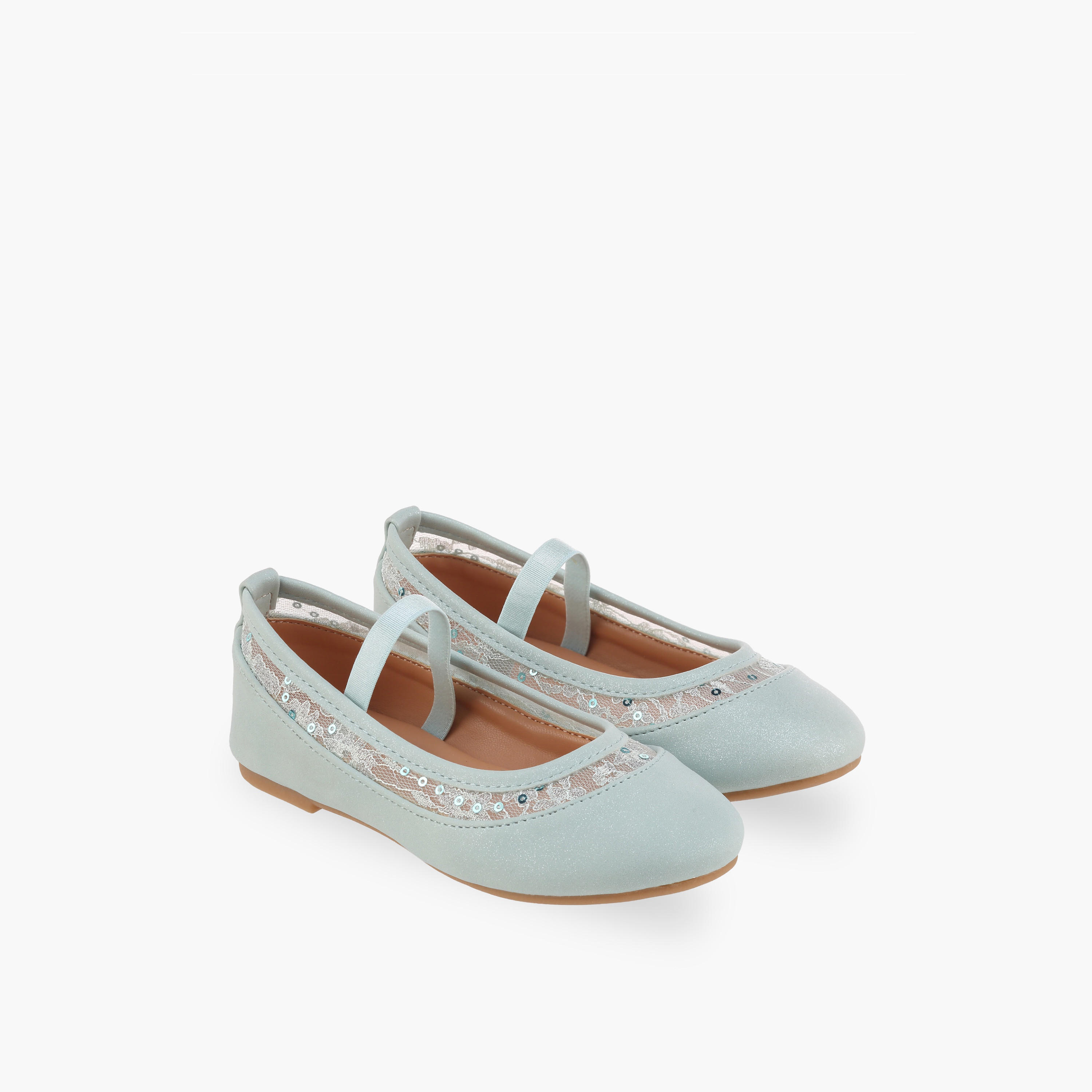 Flora Bella Girls Lace Trim Ballerina Shoes-girls-shoes-ballerinas-image-1