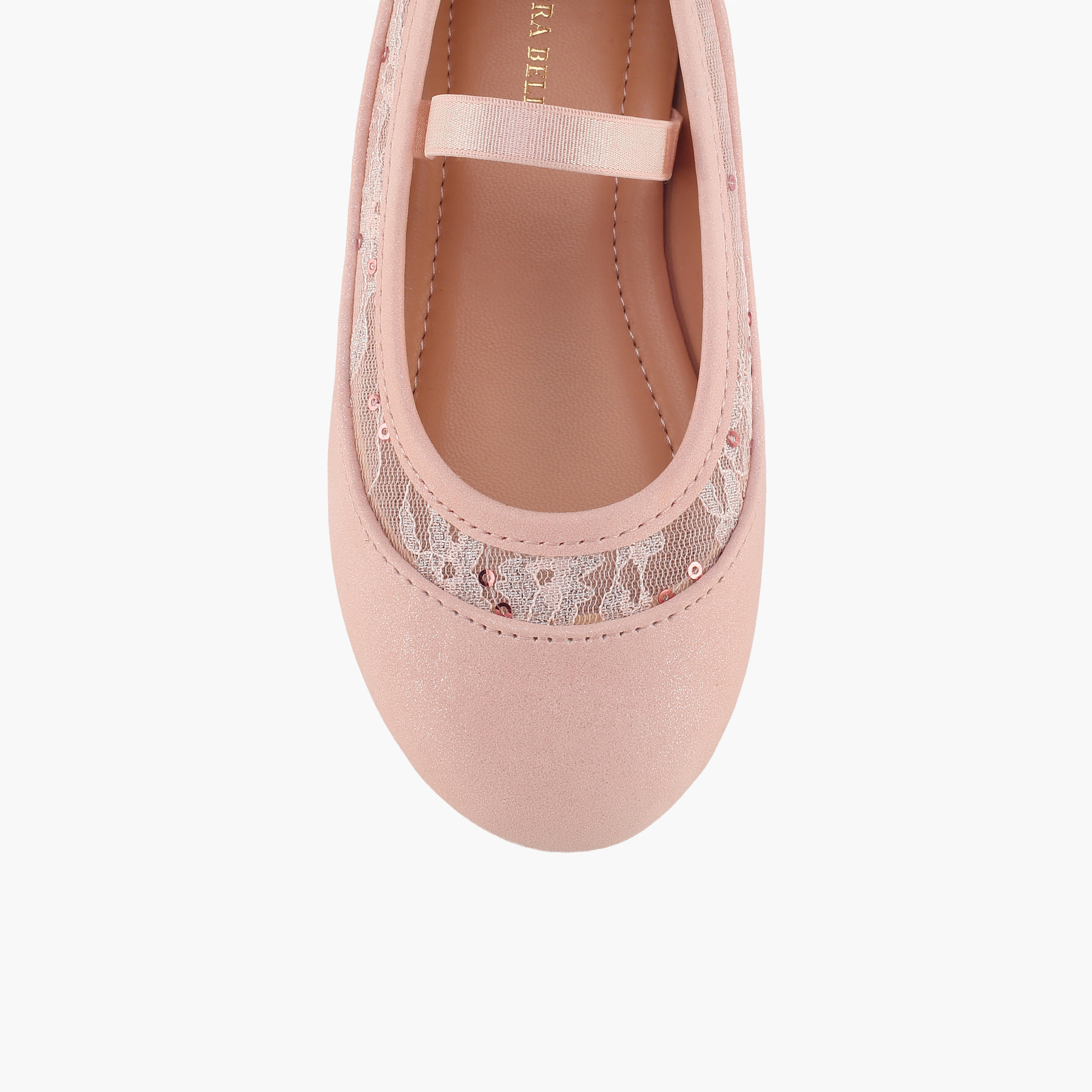 حذاء باليرينا بحافة دانتيل للبنات من فلورا بيلا-girls-shoes-ballerinas-image-4