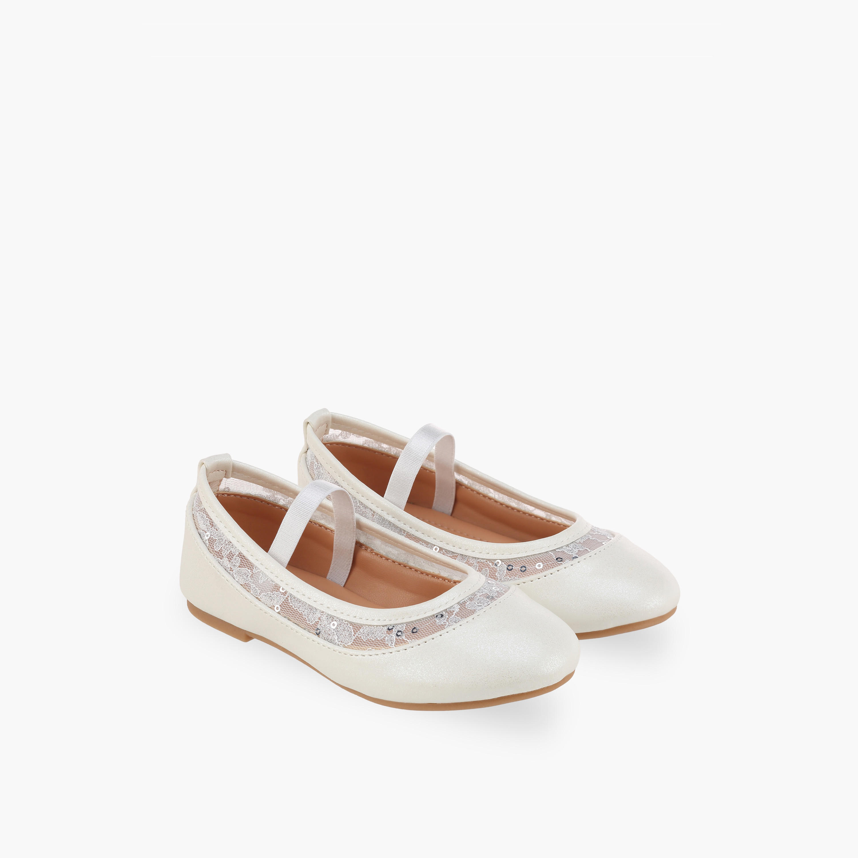 Flora Bella Girls Lace Trim Ballerina Shoes-girls-shoes-ballerinas-image-1