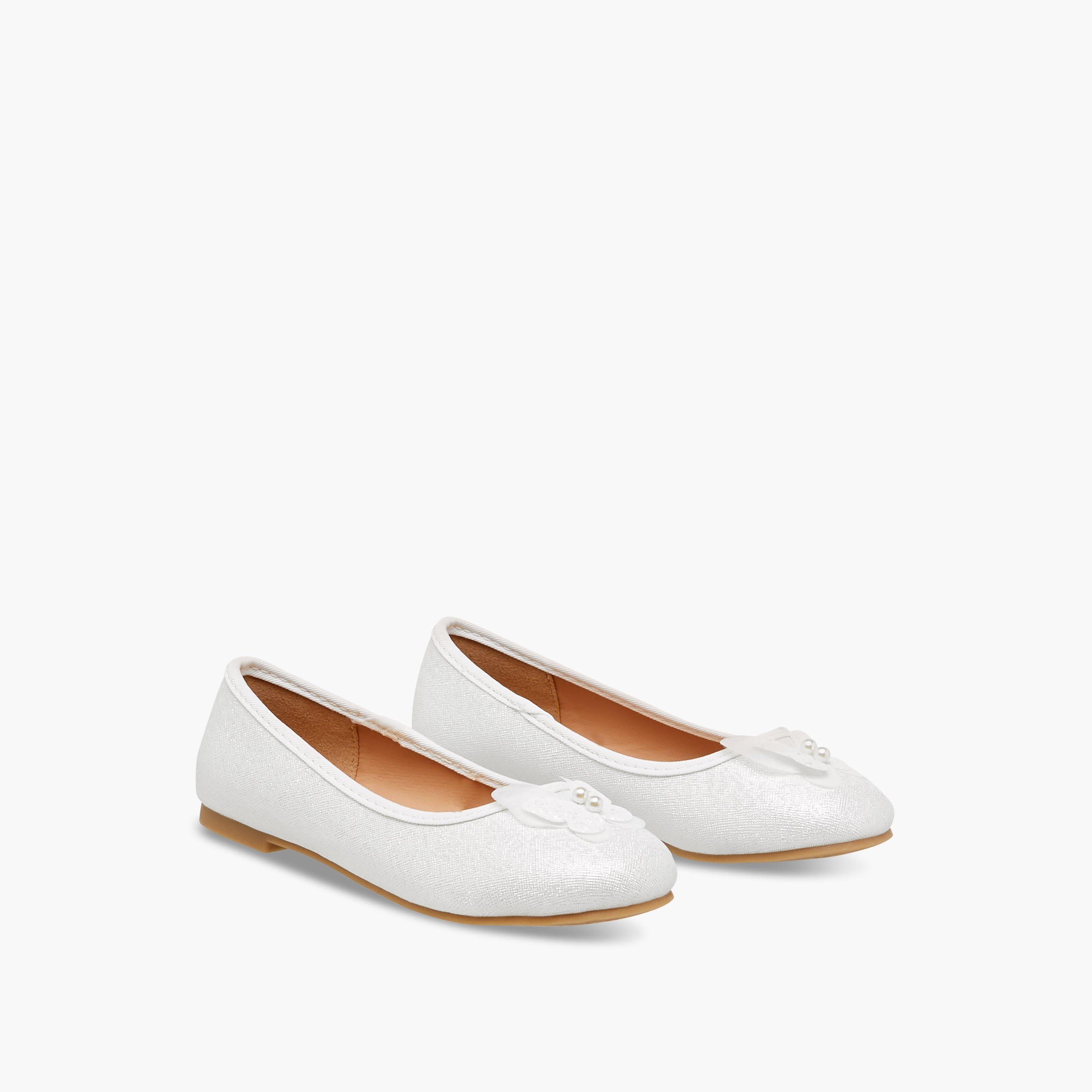 Little Missy Butterfly Accent Slip-On Ballerina Shoes-girls-shoes-ballerinas-image-1