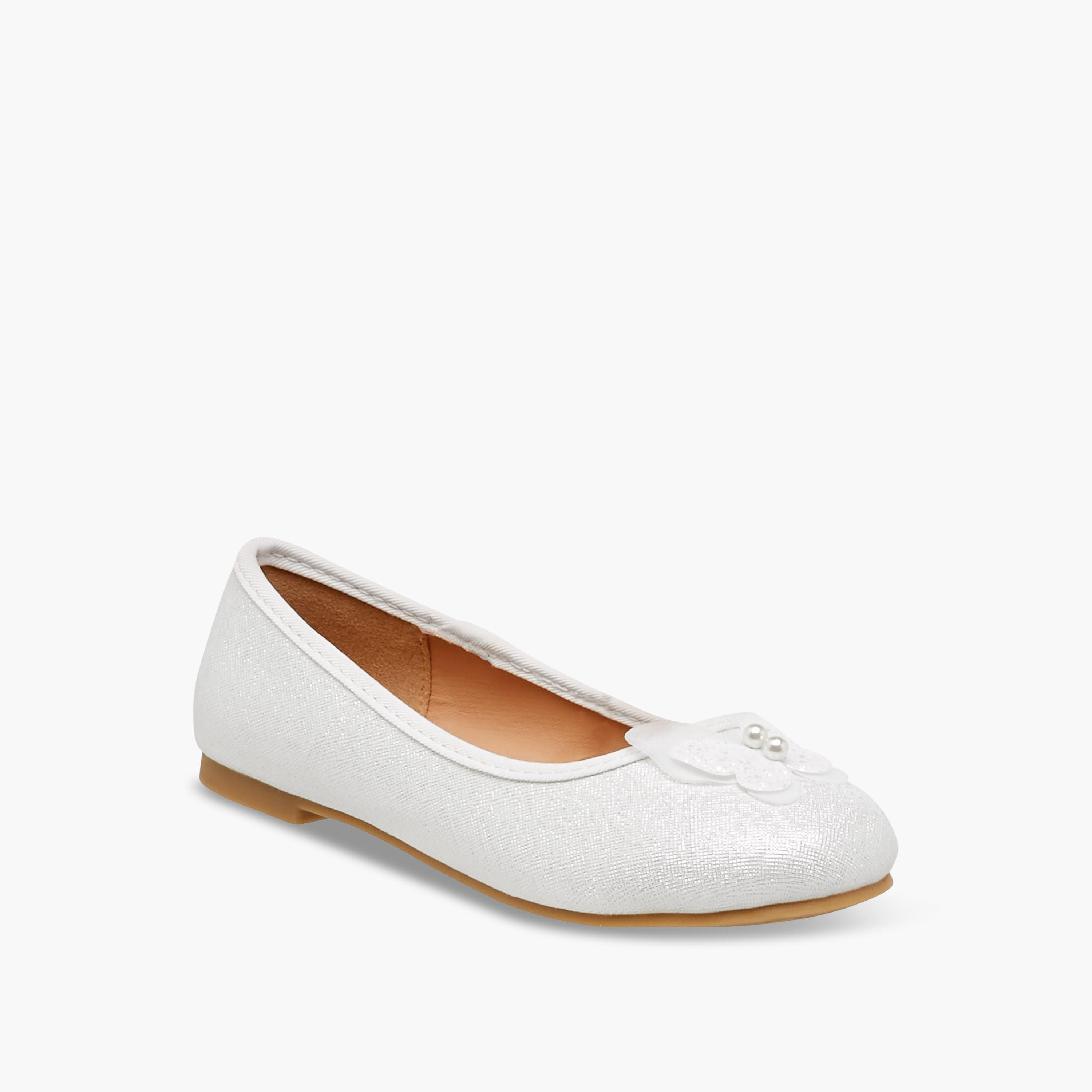 Little Missy Butterfly Accent Slip-On Ballerina Shoes-girls-shoes-ballerinas-image-2