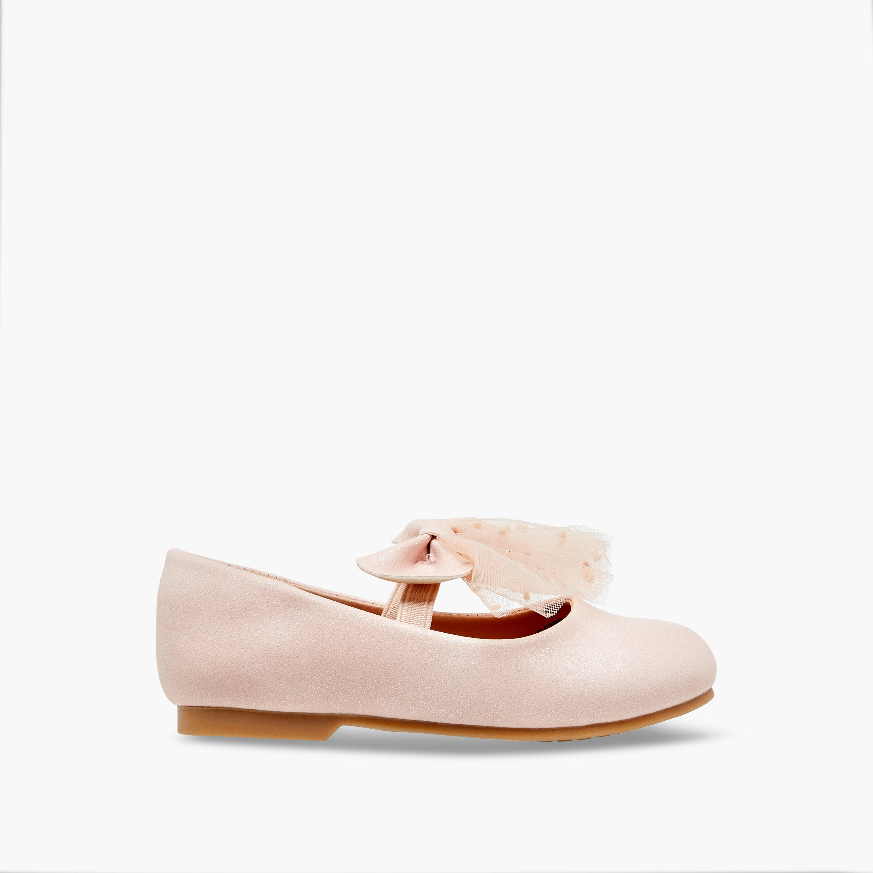 Juniors Bow Accent Slip-On Ballerina Shoes with Elastic Strap-girls-shoes-maryjanes-image-3
