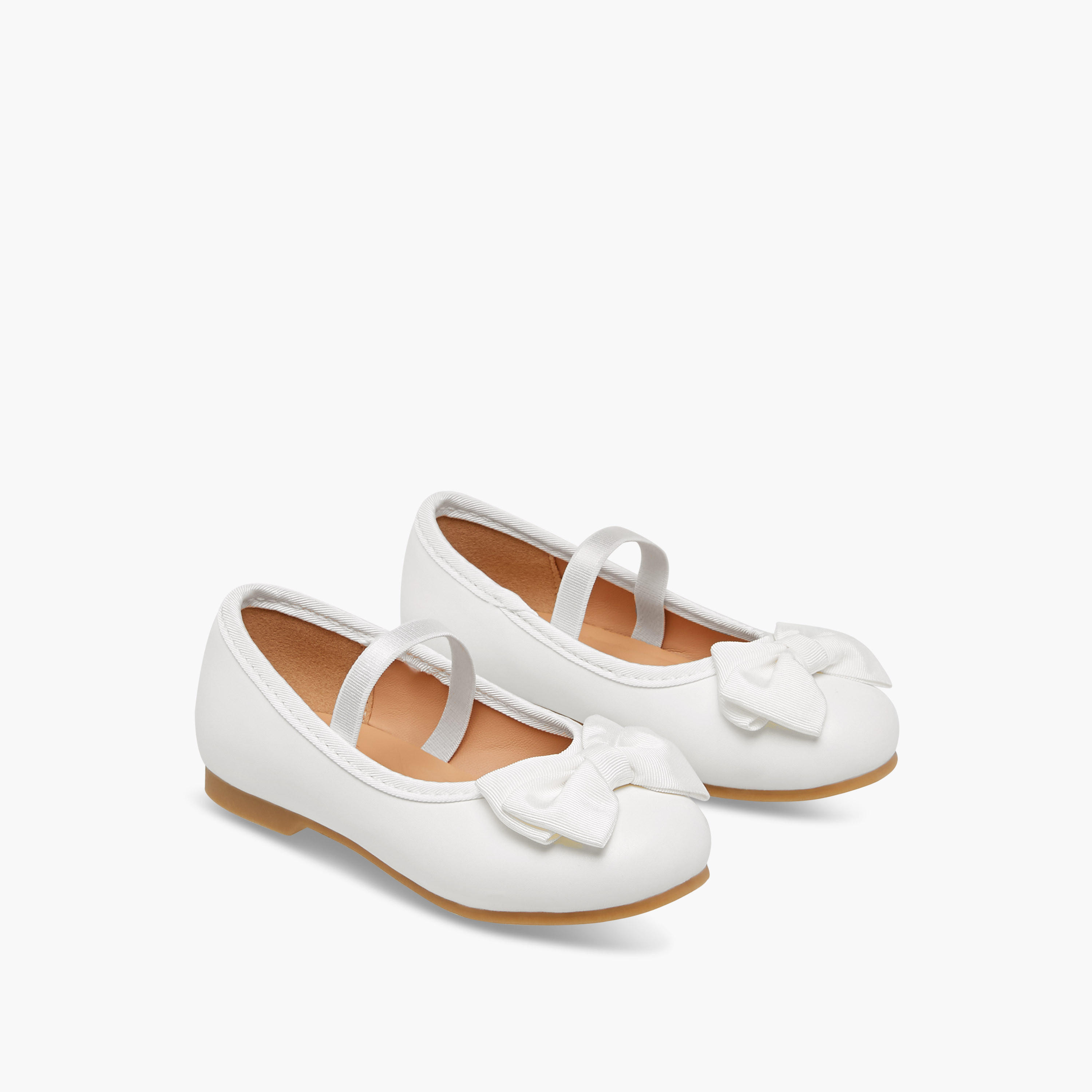 حذاء باليرينا بفيونكة وحزام مطاطي من جونيورز-girls-shoes-ballerinas-image-1
