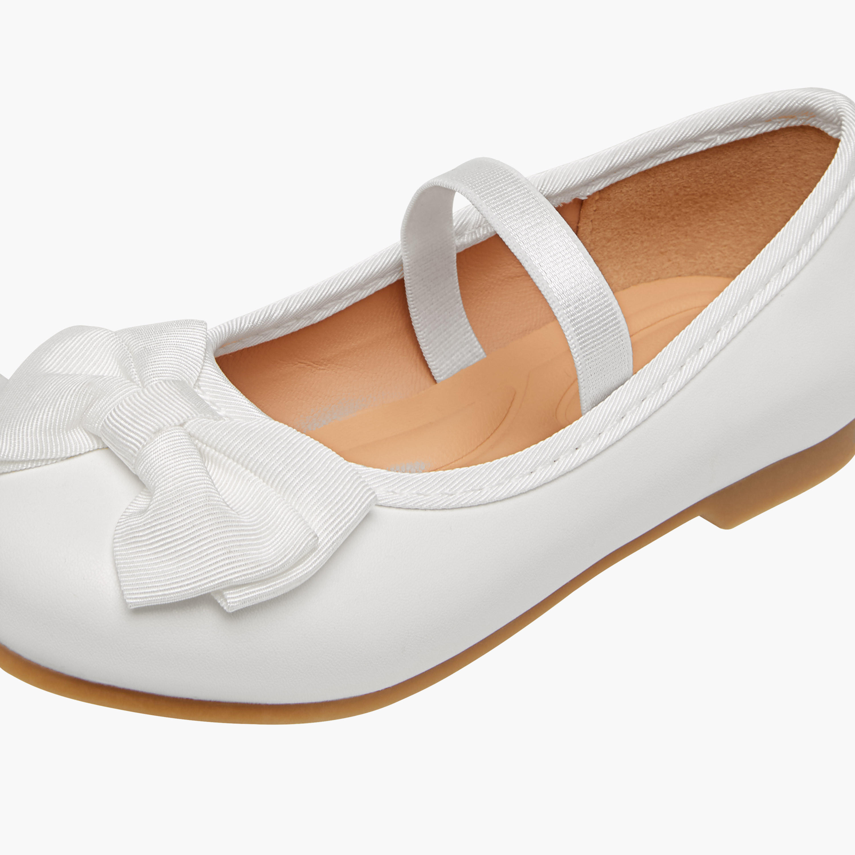 حذاء باليرينا بفيونكة وحزام مطاطي من جونيورز-girls-shoes-ballerinas-image-6