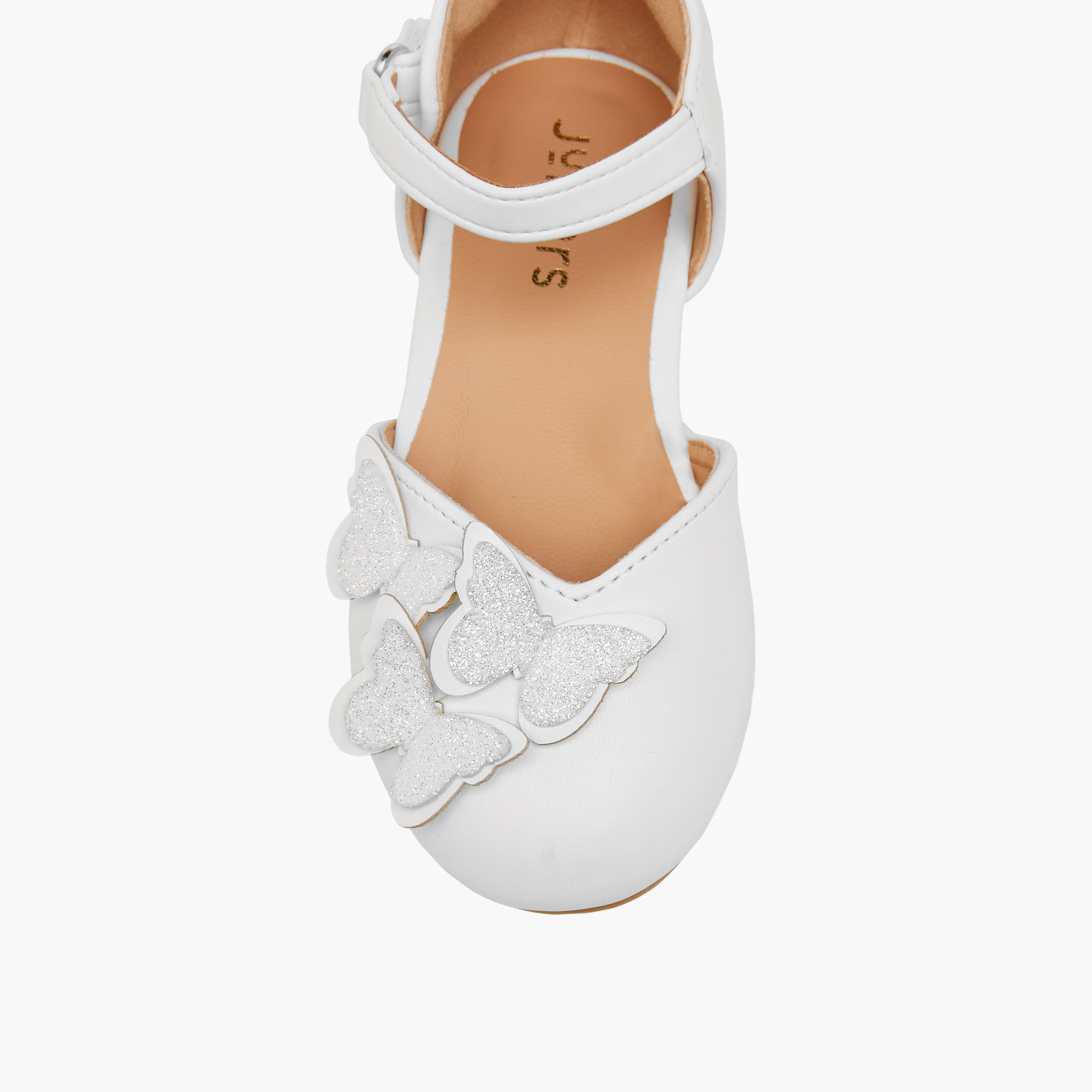 حذاء بشريط إغلاق لاصق وتزيينات فراشات من جونيورز-girls-shoes-ballerinas-image-4