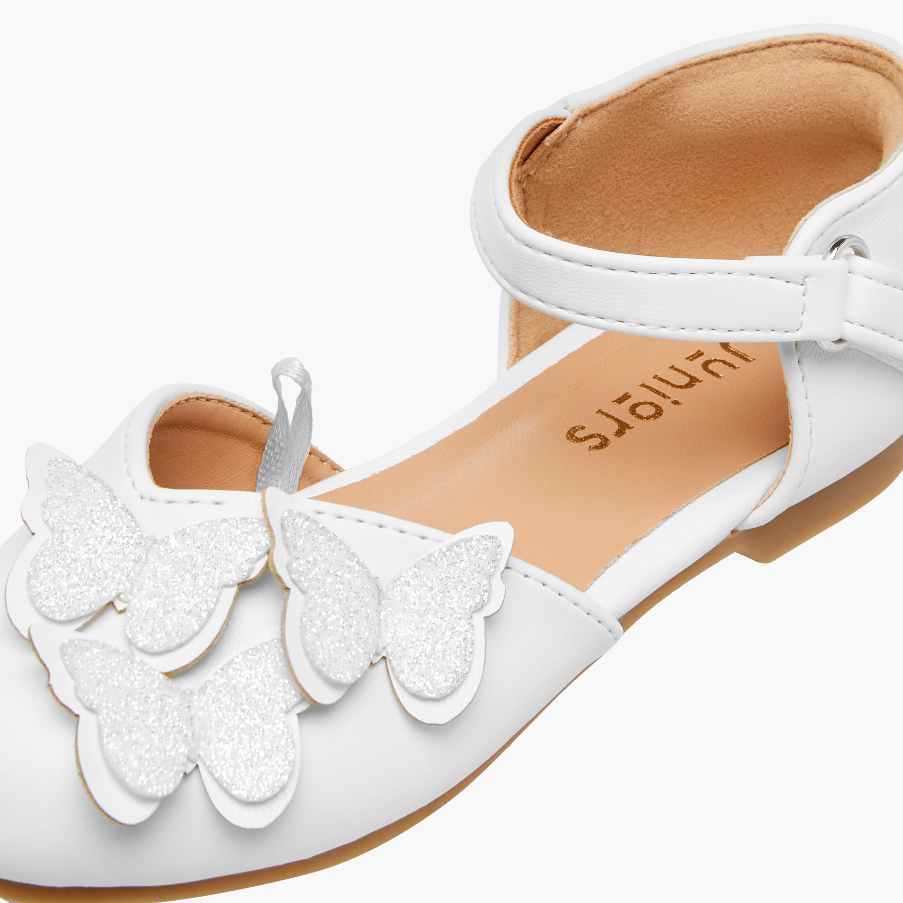 حذاء بشريط إغلاق لاصق وتزيينات فراشات من جونيورز-girls-shoes-ballerinas-image-6