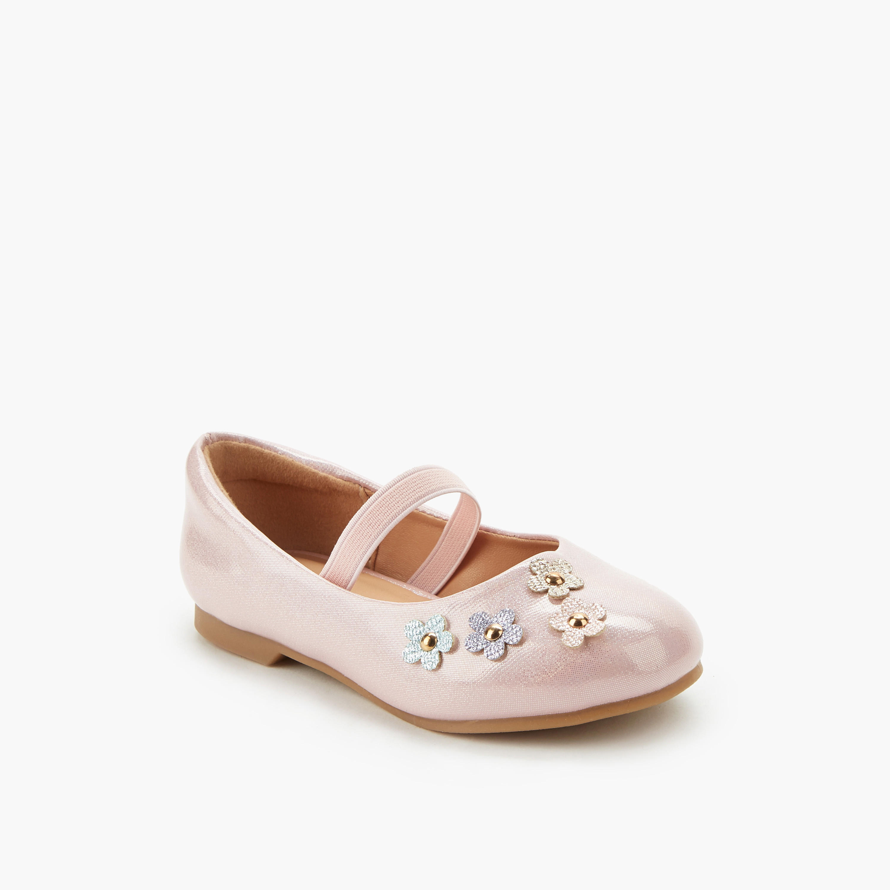 Juniors Girls Floral Accent Ballerina Shoes-girls-shoes-ballerinas-image-2
