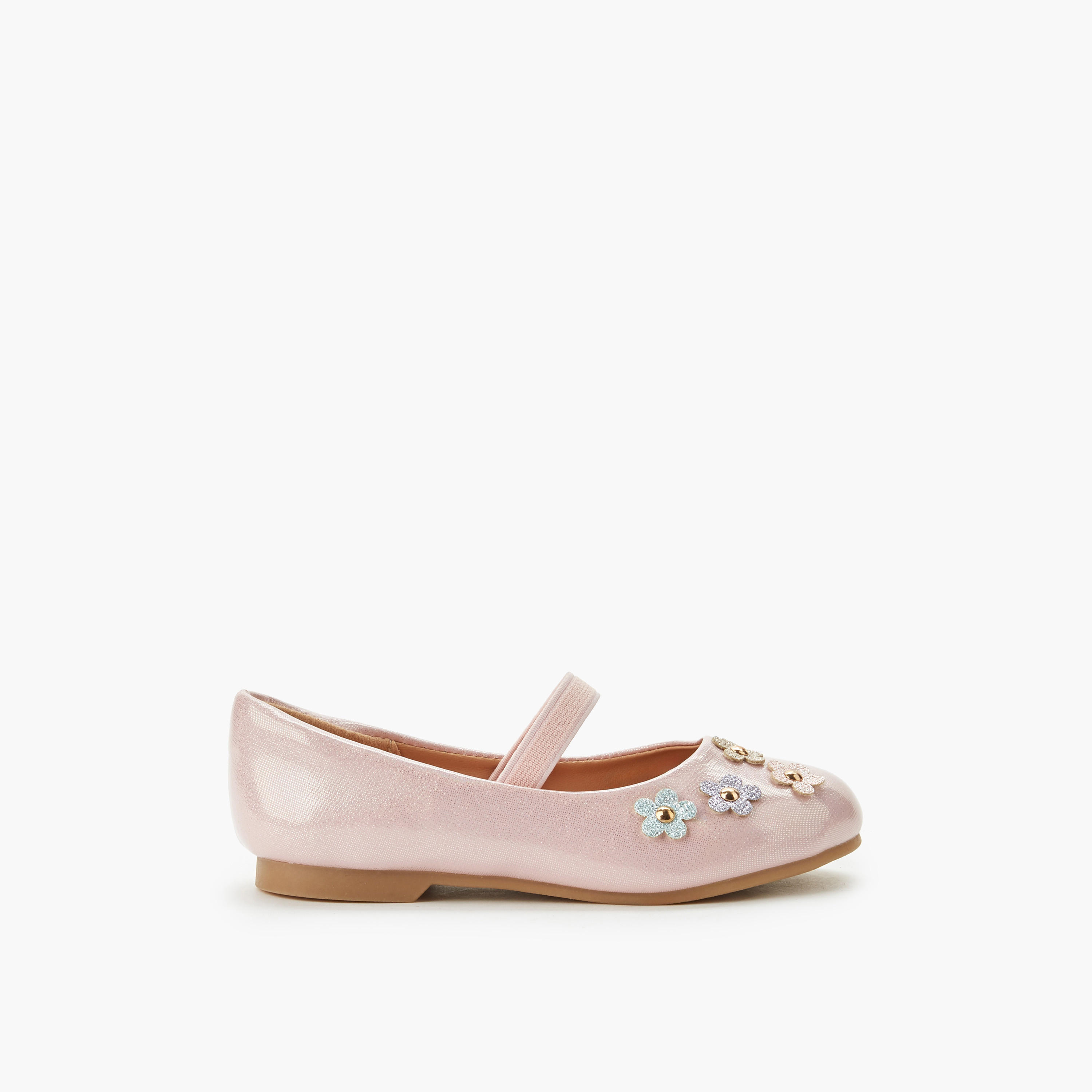 Juniors Girls Floral Accent Ballerina Shoes-girls-shoes-ballerinas-image-3