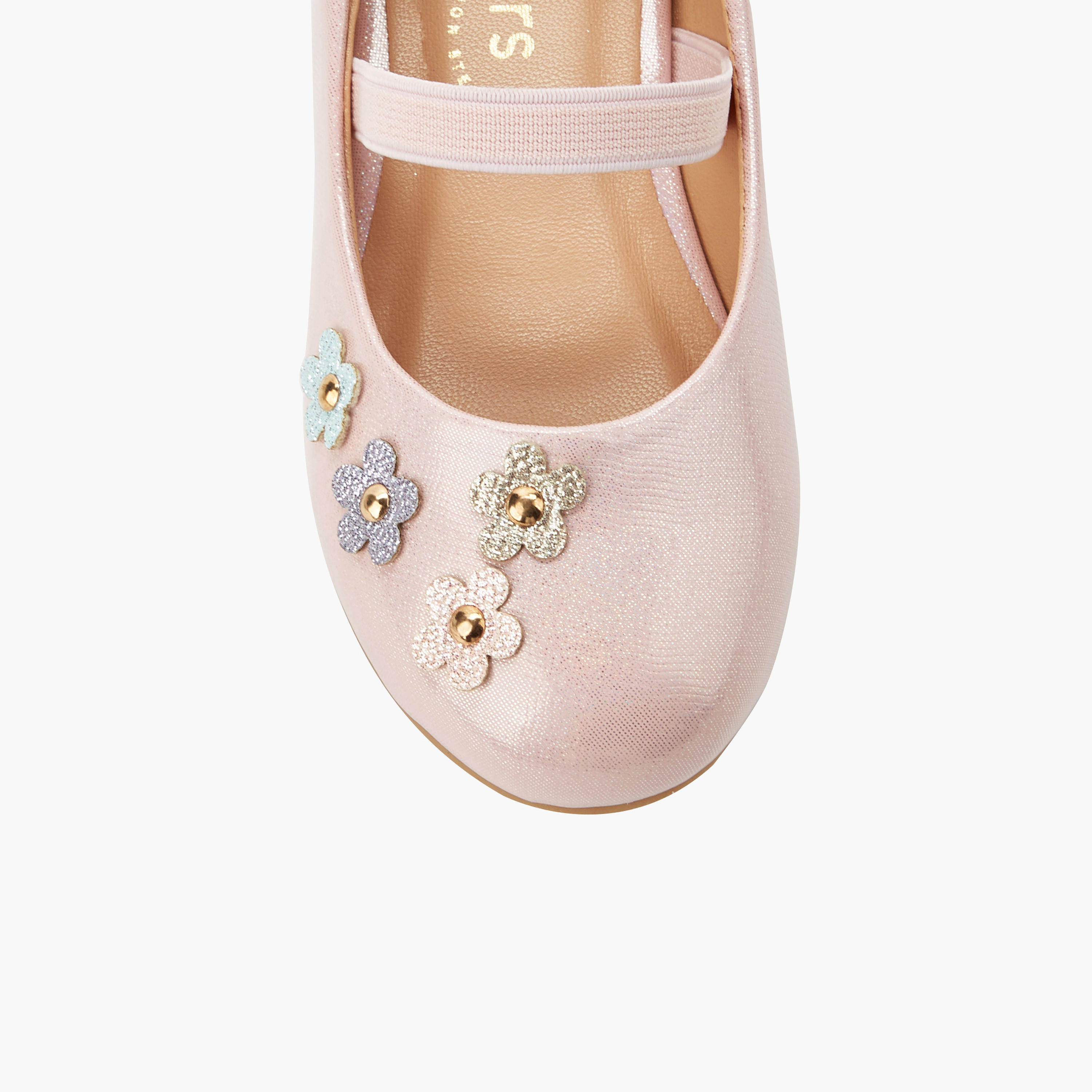Juniors Girls Floral Accent Ballerina Shoes-girls-shoes-ballerinas-image-5
