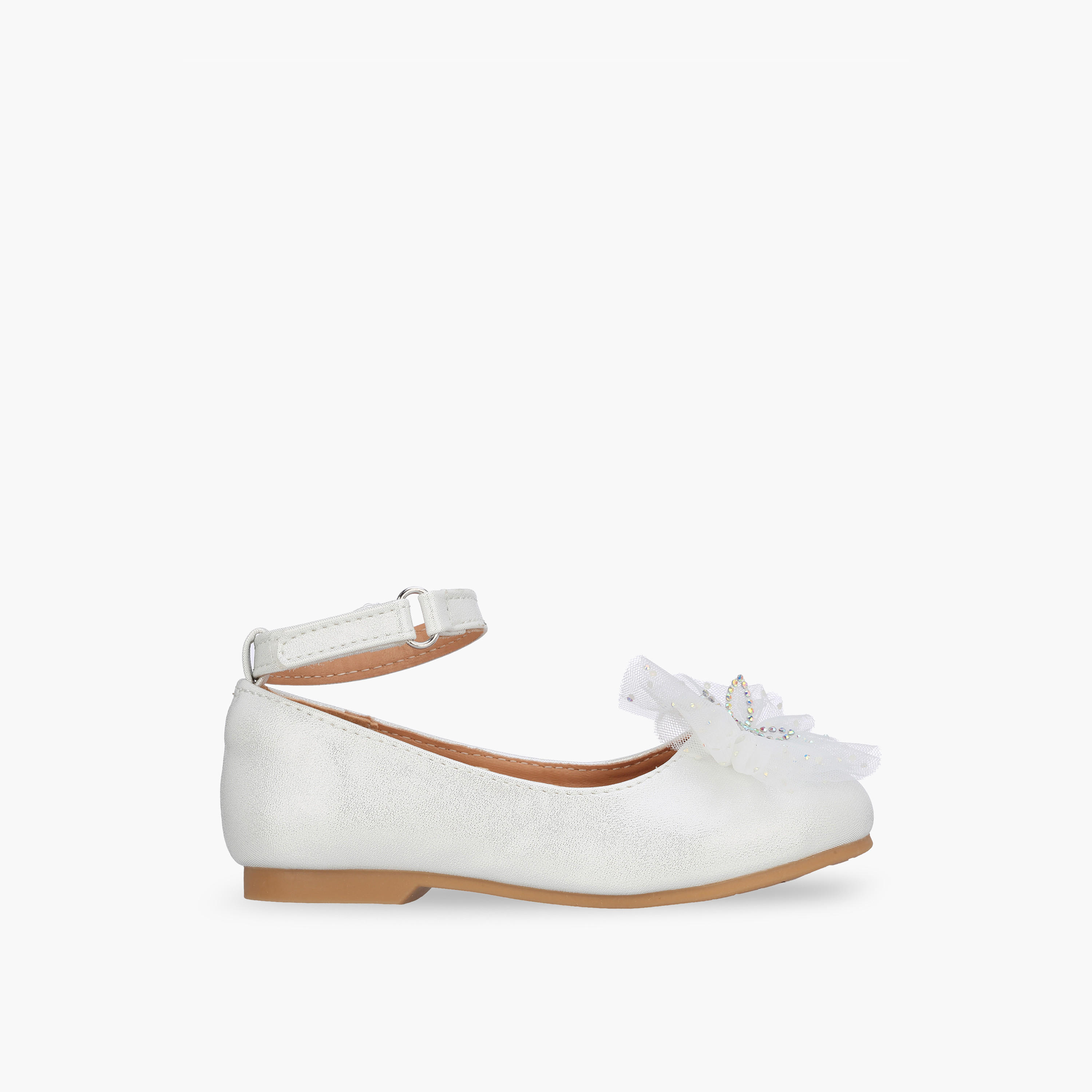Juniors Girls Hook & Loop Ballerina Shoes-girls-shoes-ballerinas-image-3