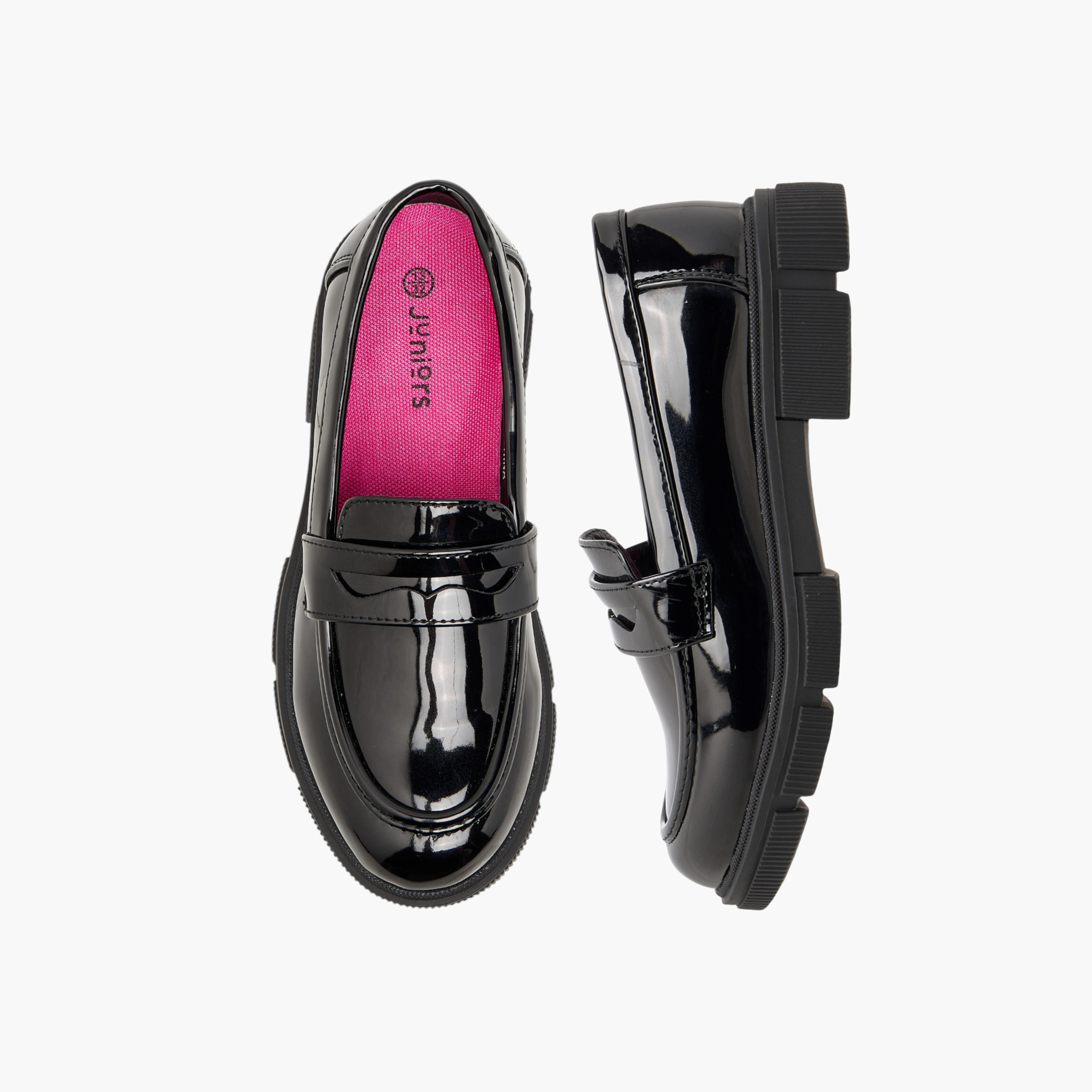 Juniors Solid Slip-On School Shoes-girls-shoes-schoolshoes-image-1