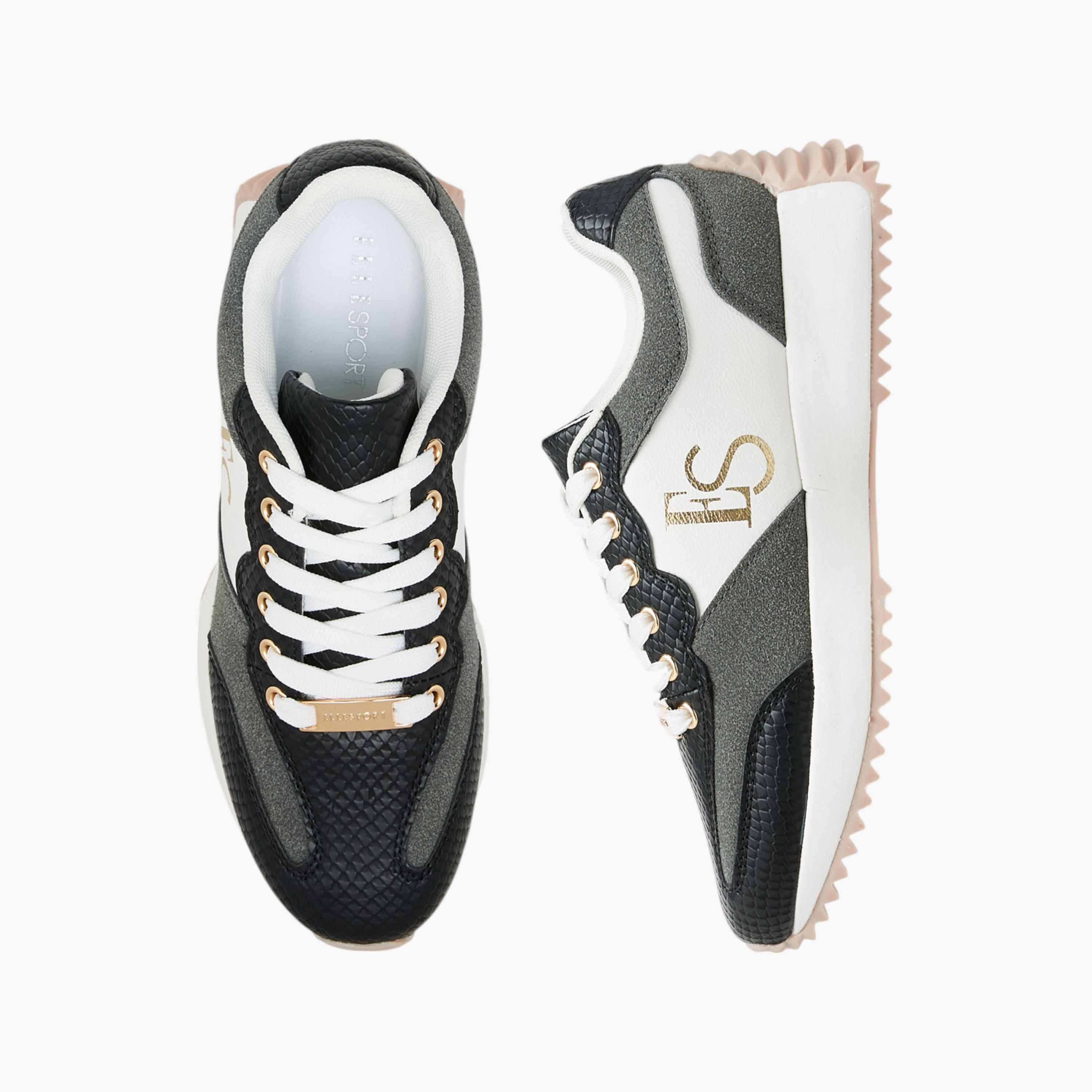 Elle Women's Panelled Lace-Up Sneakers-women-shoes-sneakers-image-1