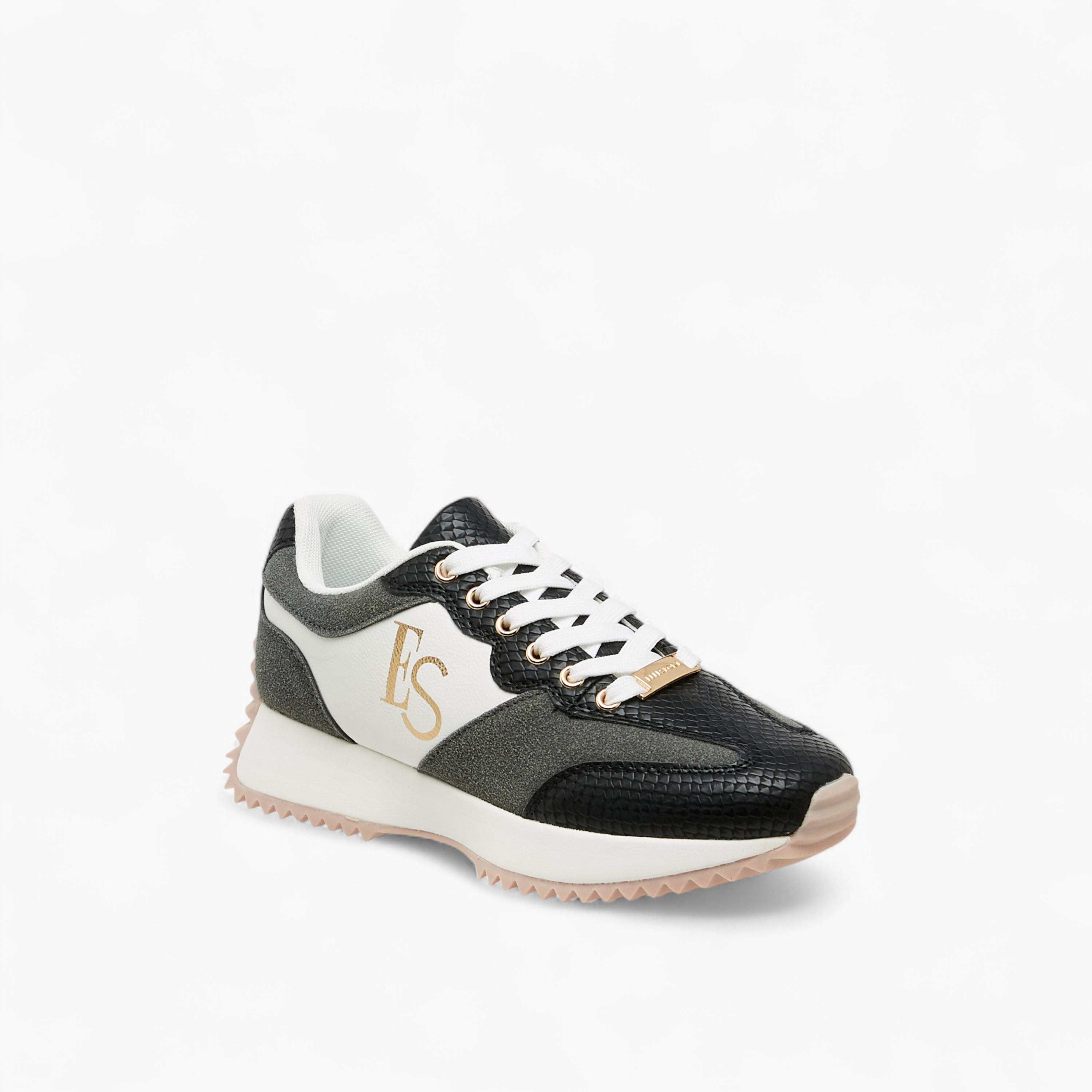 Elle Women's Panelled Lace-Up Sneakers-women-shoes-sneakers-image-2
