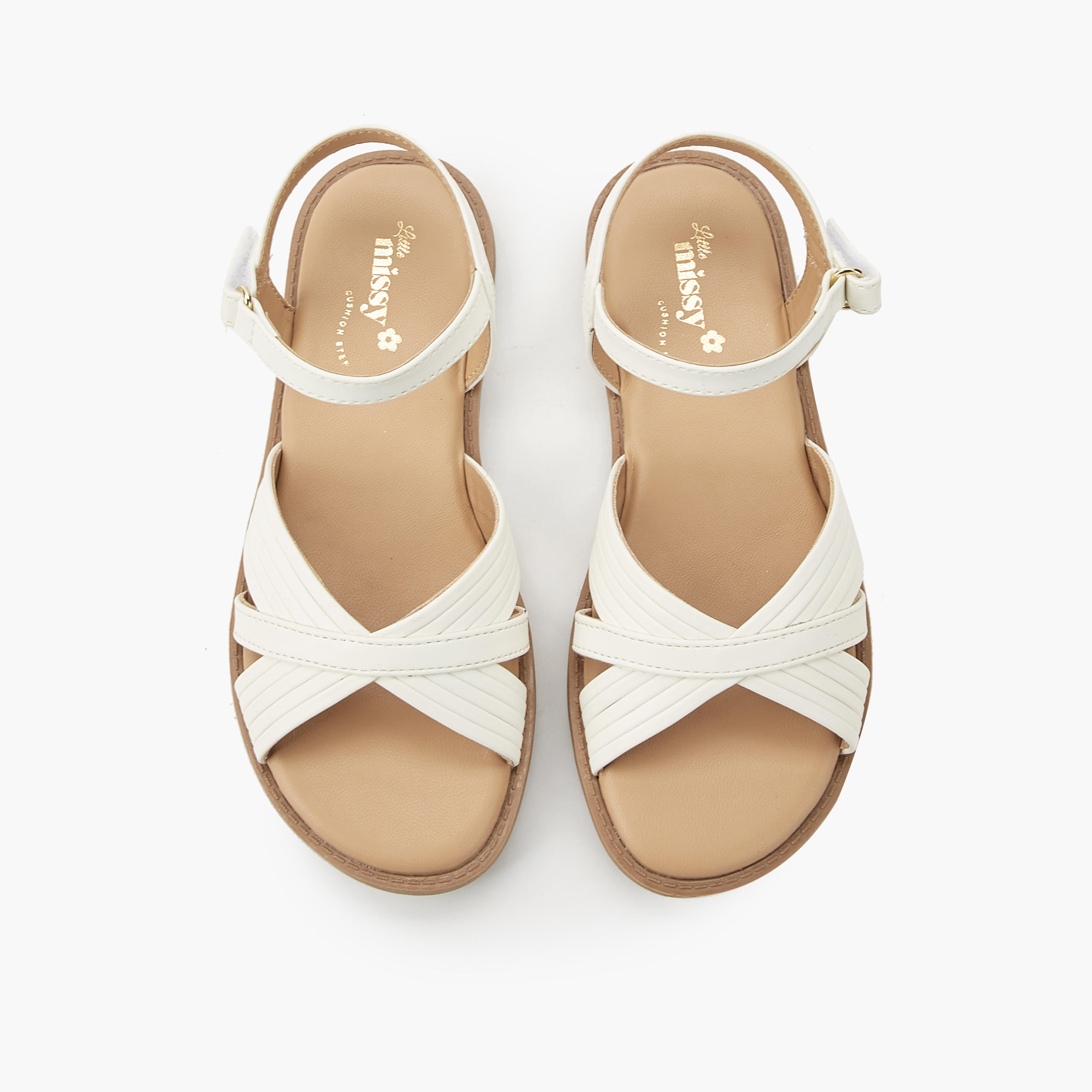 Little Missy Girls Criss-Cross Sandals-girls-shoes-sandals-image-1