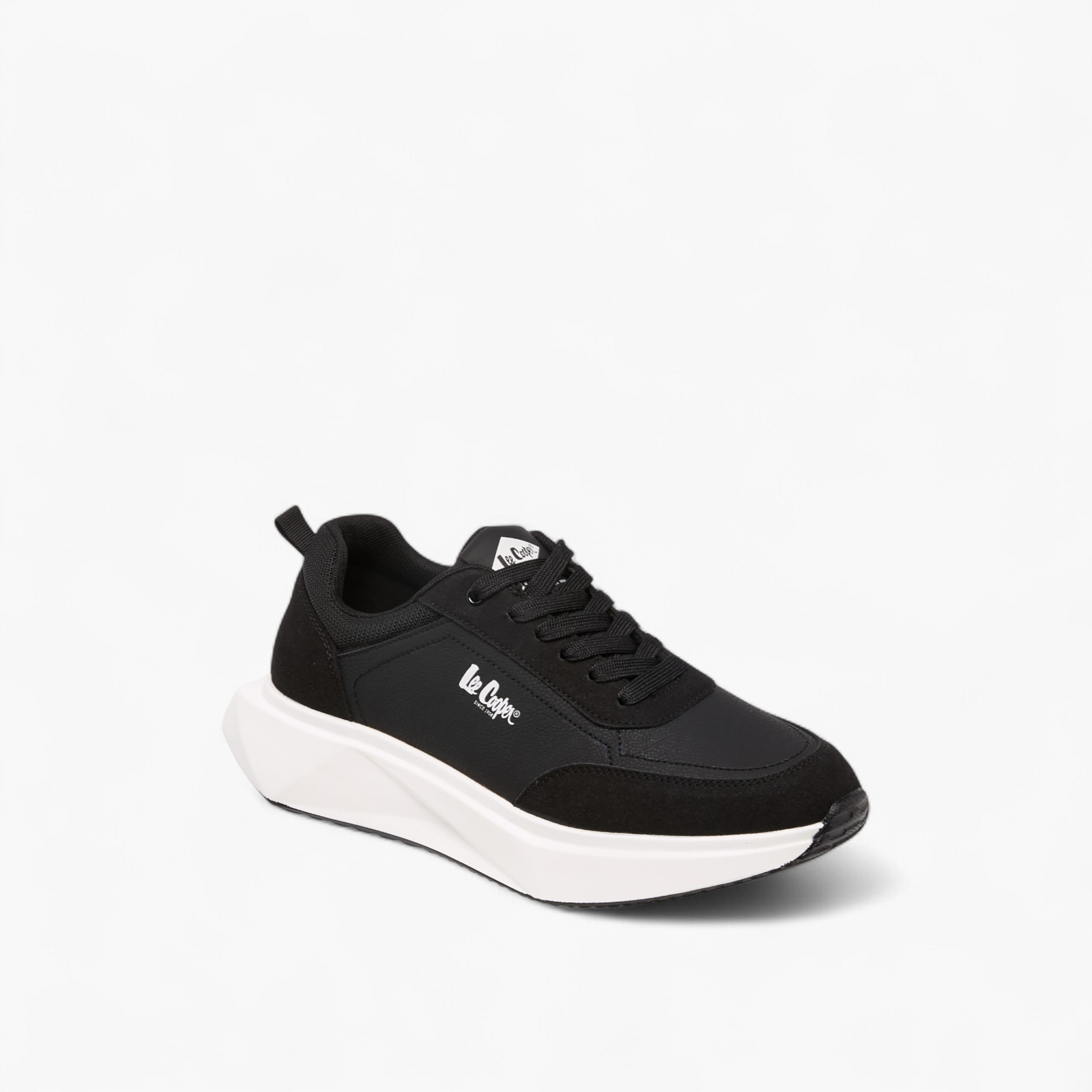 Lee Cooper Men's Panelled Lace-Up Sneakers with Pull Tabs-men-shoes-sneakers-image-2