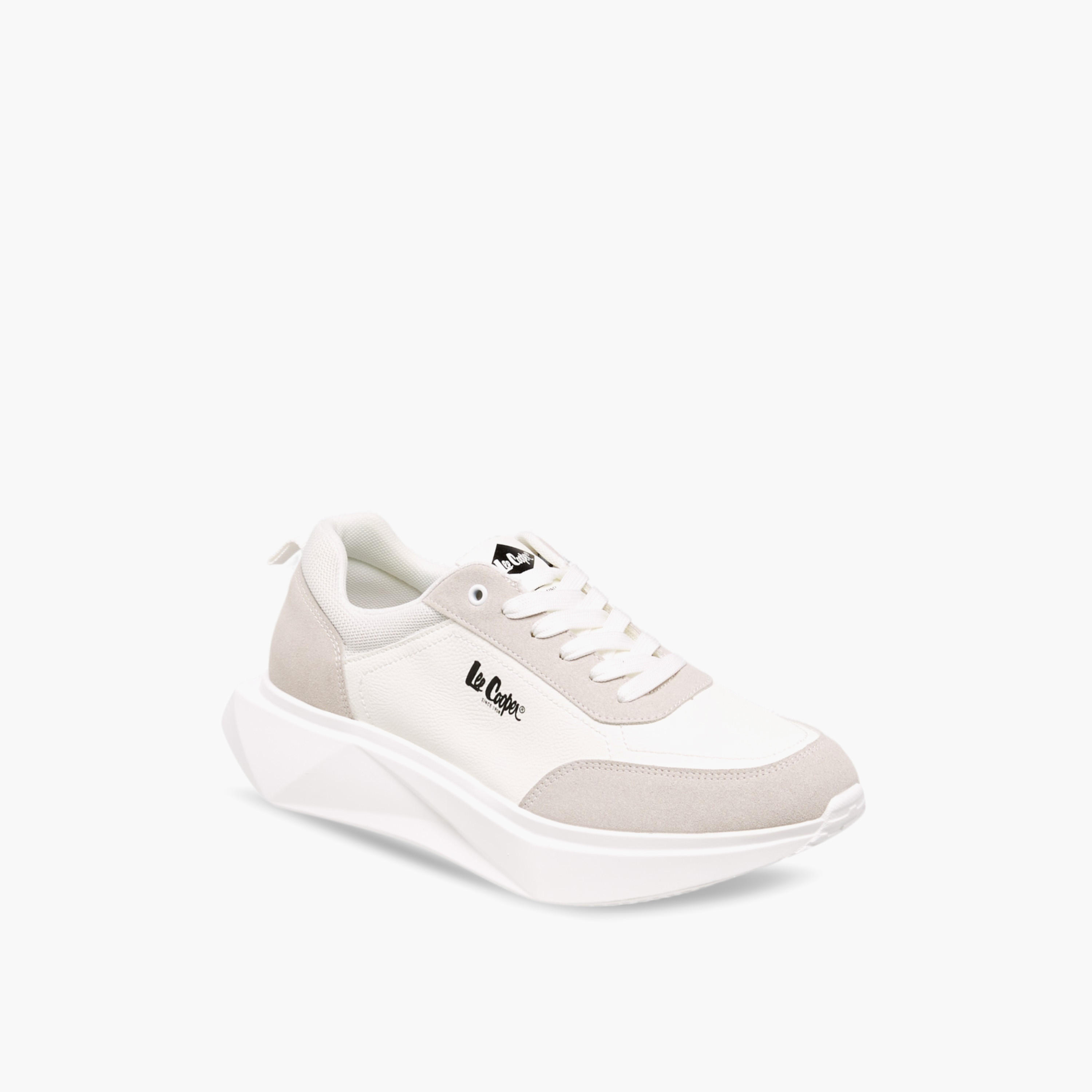 Lee Cooper Men's Panelled Lace-Up Sneakers with Pull Tabs-men-shoes-sneakers-image-2
