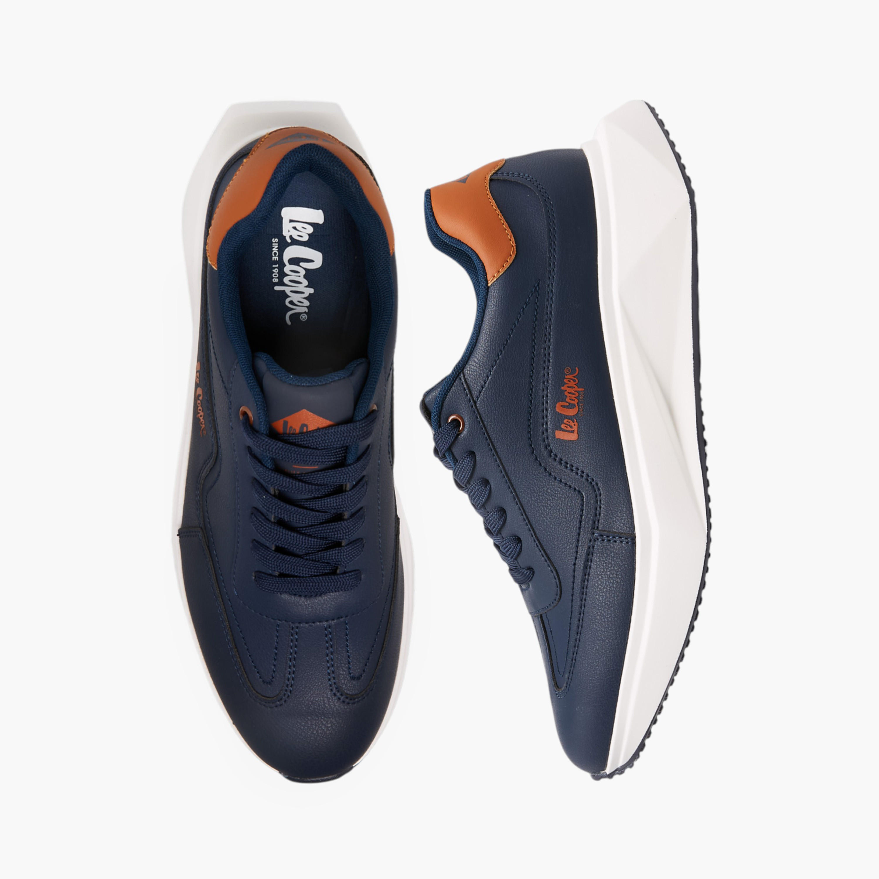 Lee Cooper Men's Solid Lace-Up Sneakers-men-shoes-sneakers-image-1