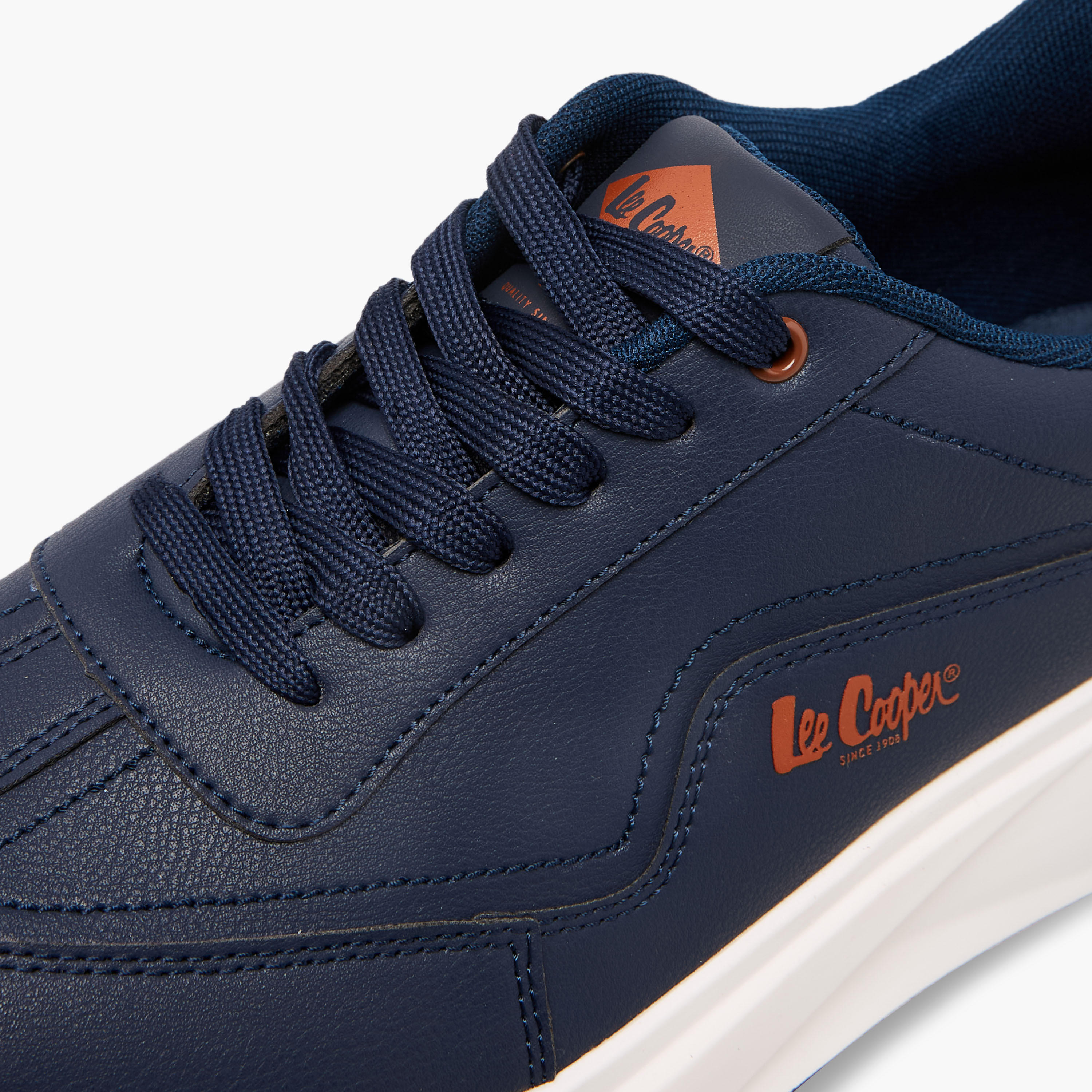 Lee Cooper Men's Solid Lace-Up Sneakers-men-shoes-sneakers-image-4