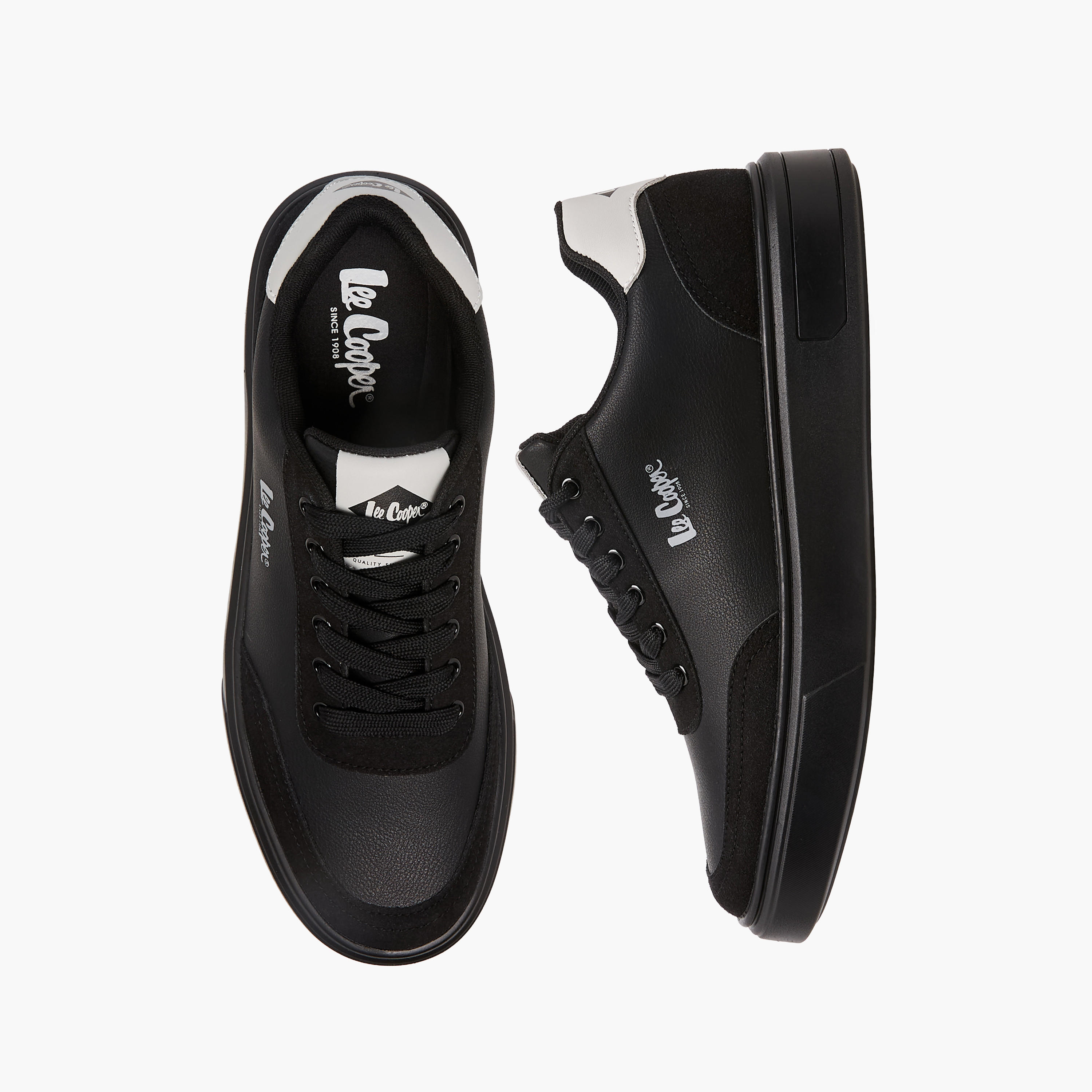 Lee Cooper Men's Solid Lace-Up Sneakers-men-shoes-sneakers-image-1