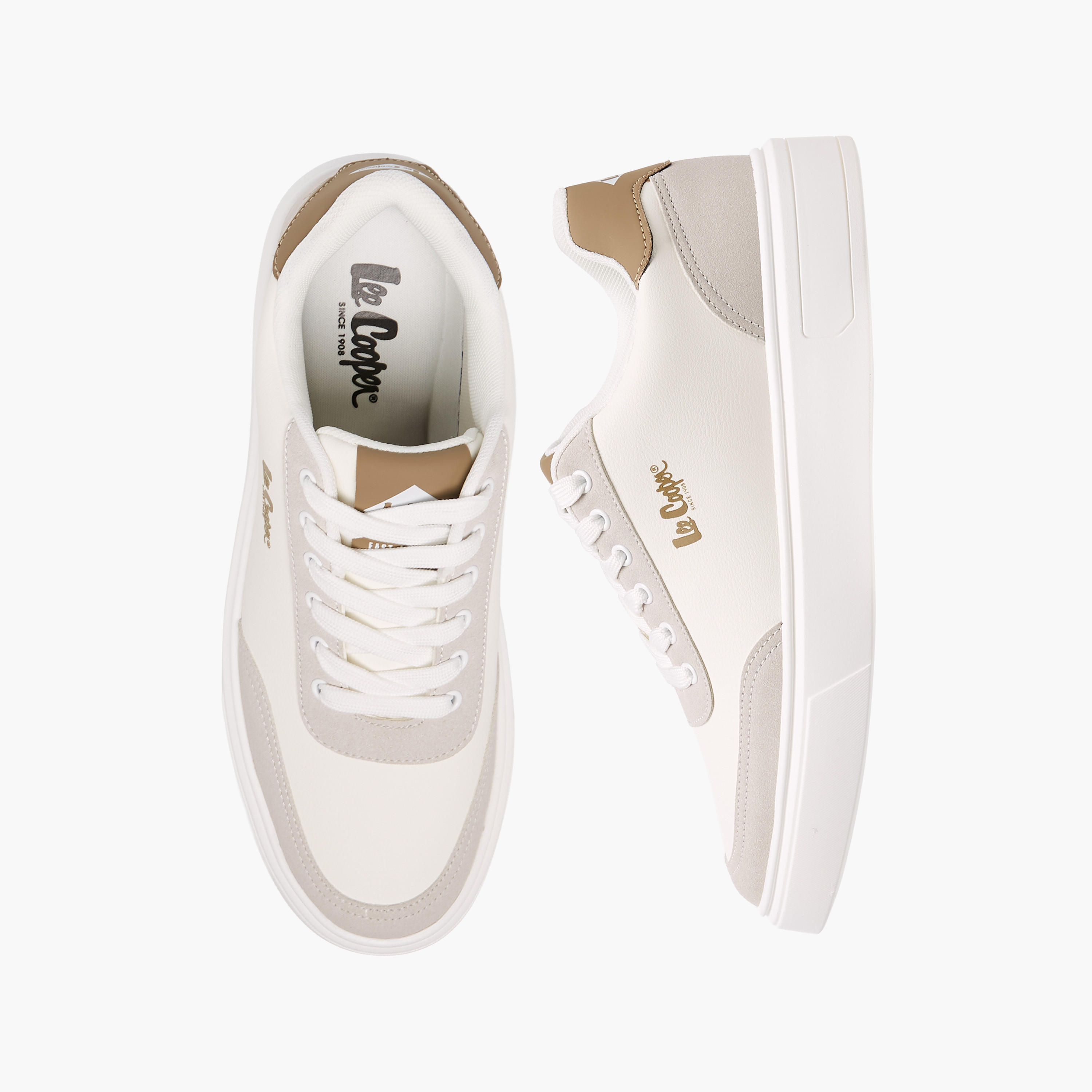 Lee Cooper Men's Solid Lace-Up Sneakers-men-shoes-sneakers-image-1